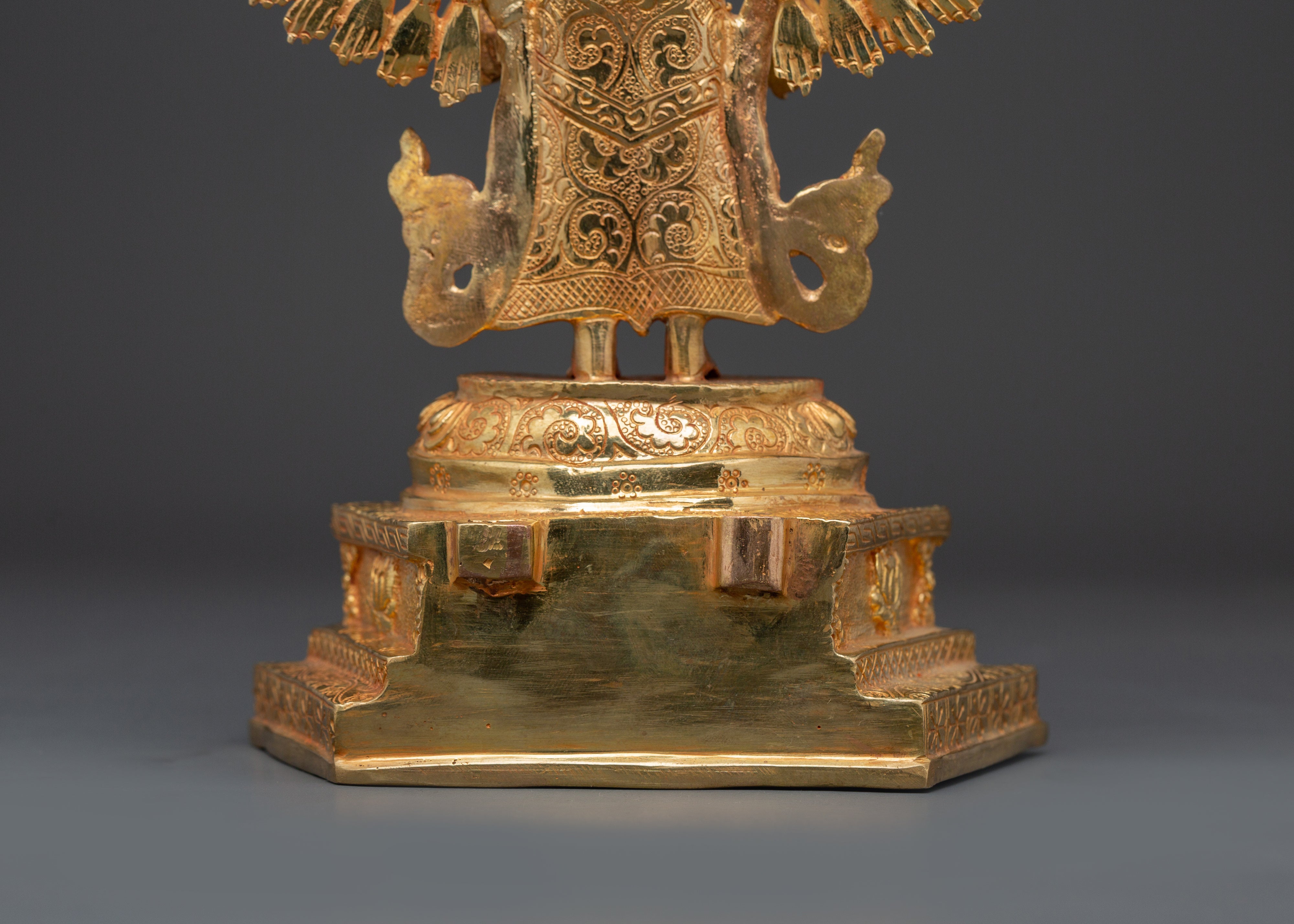 Gold Plated Thousand Armed Chenrezig | Bodhisattva Statue
