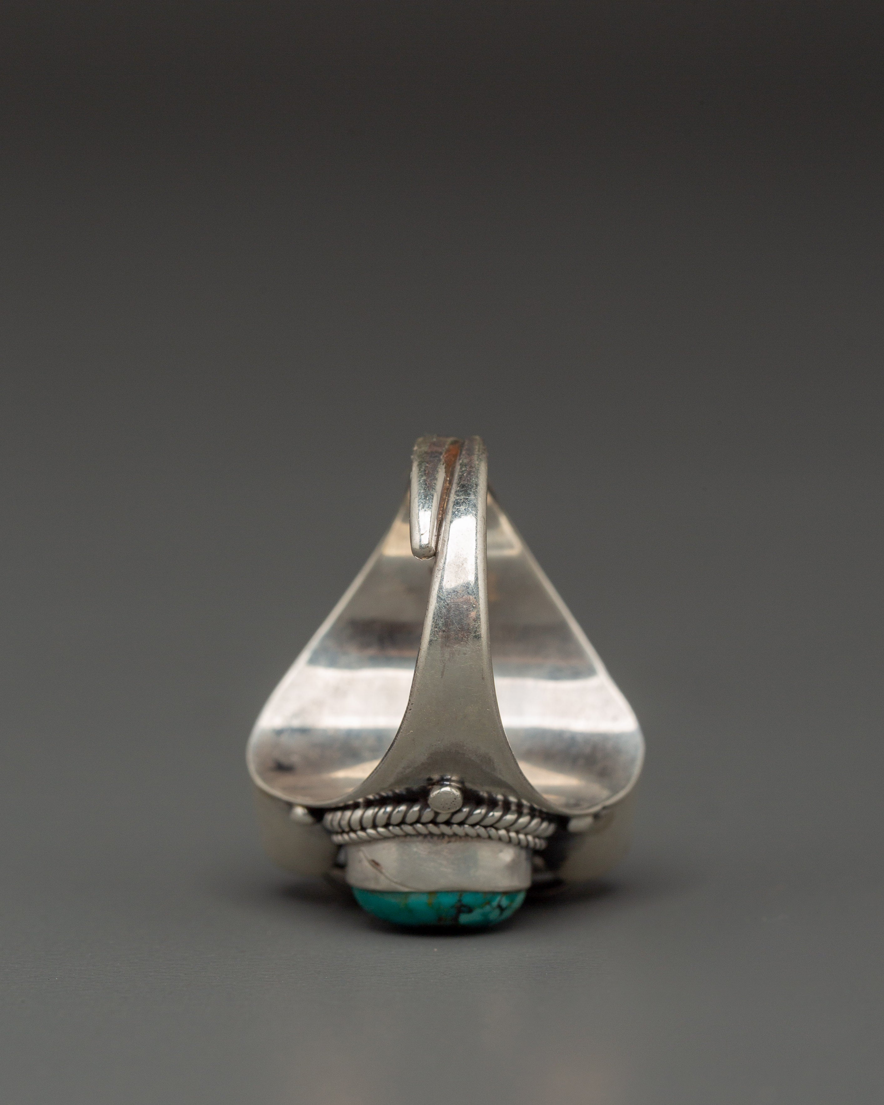 Sterling Silver Coral Ring | Handmade 92.5 Silver Ring with Turquoise Stones