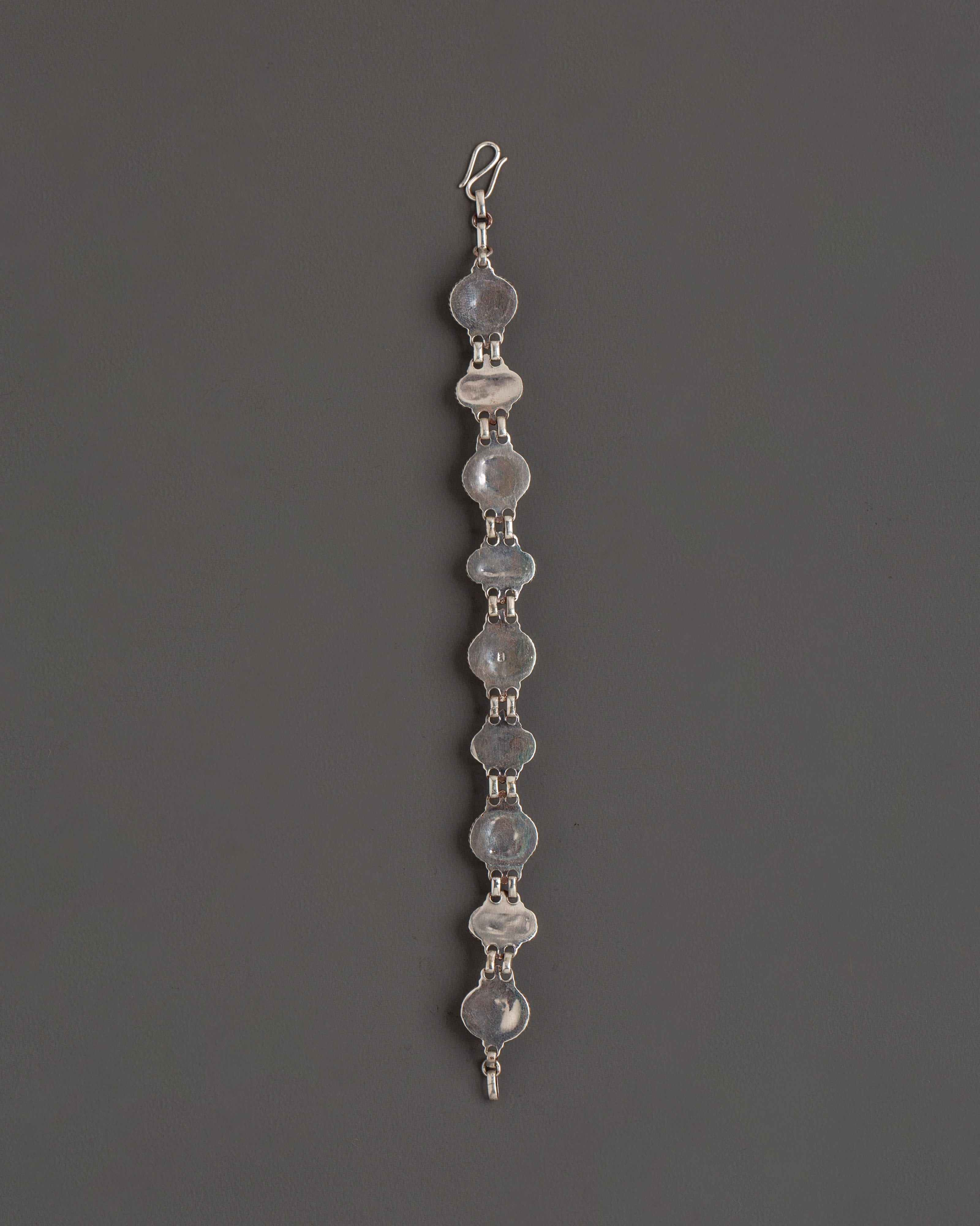 Handmade Silver Bracelet | 92.5 Sterling Silver with Genuine Coral Stones