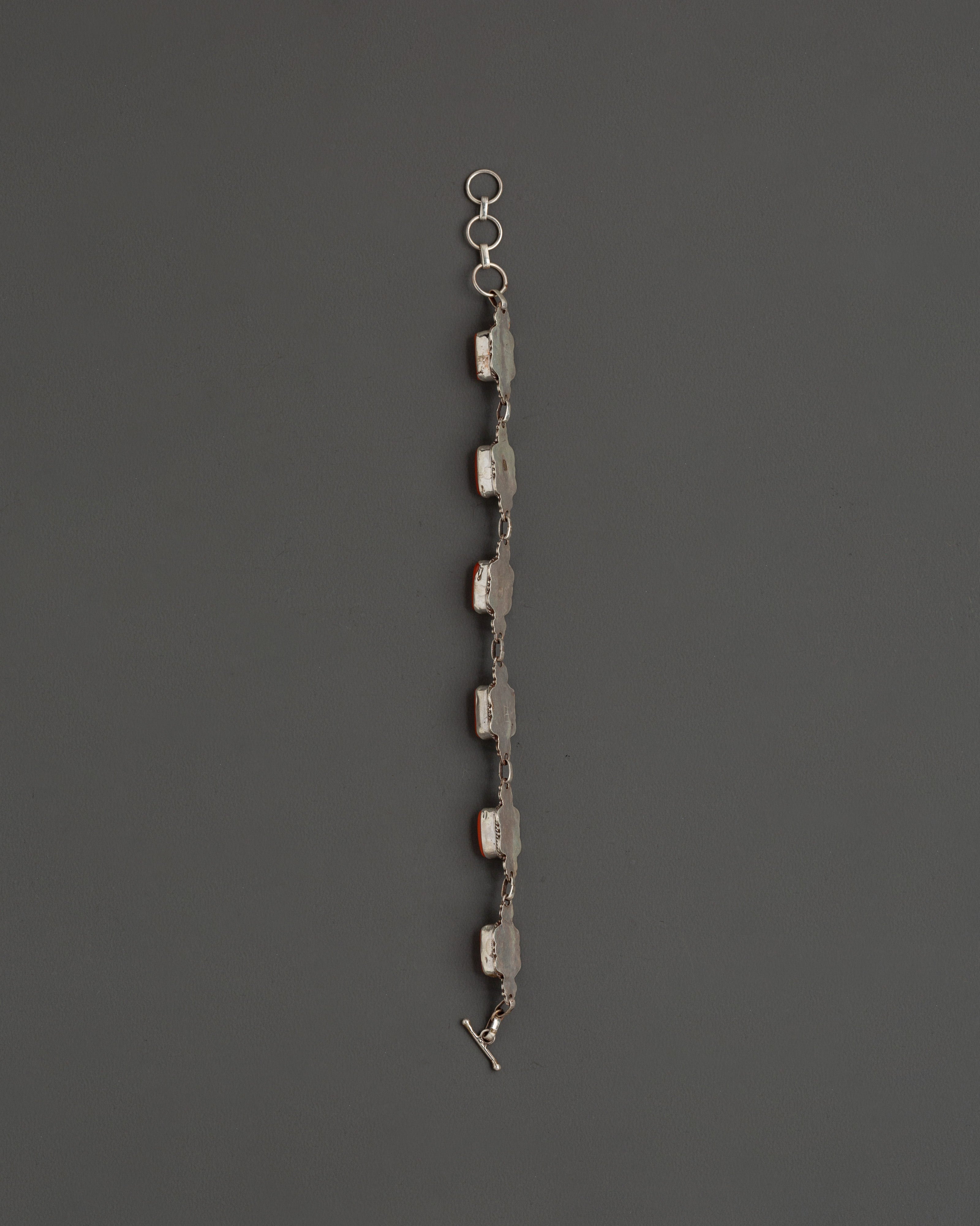 Handmade Spiritual Bracelet | 92.5 Sterling Silver with Coral Stones