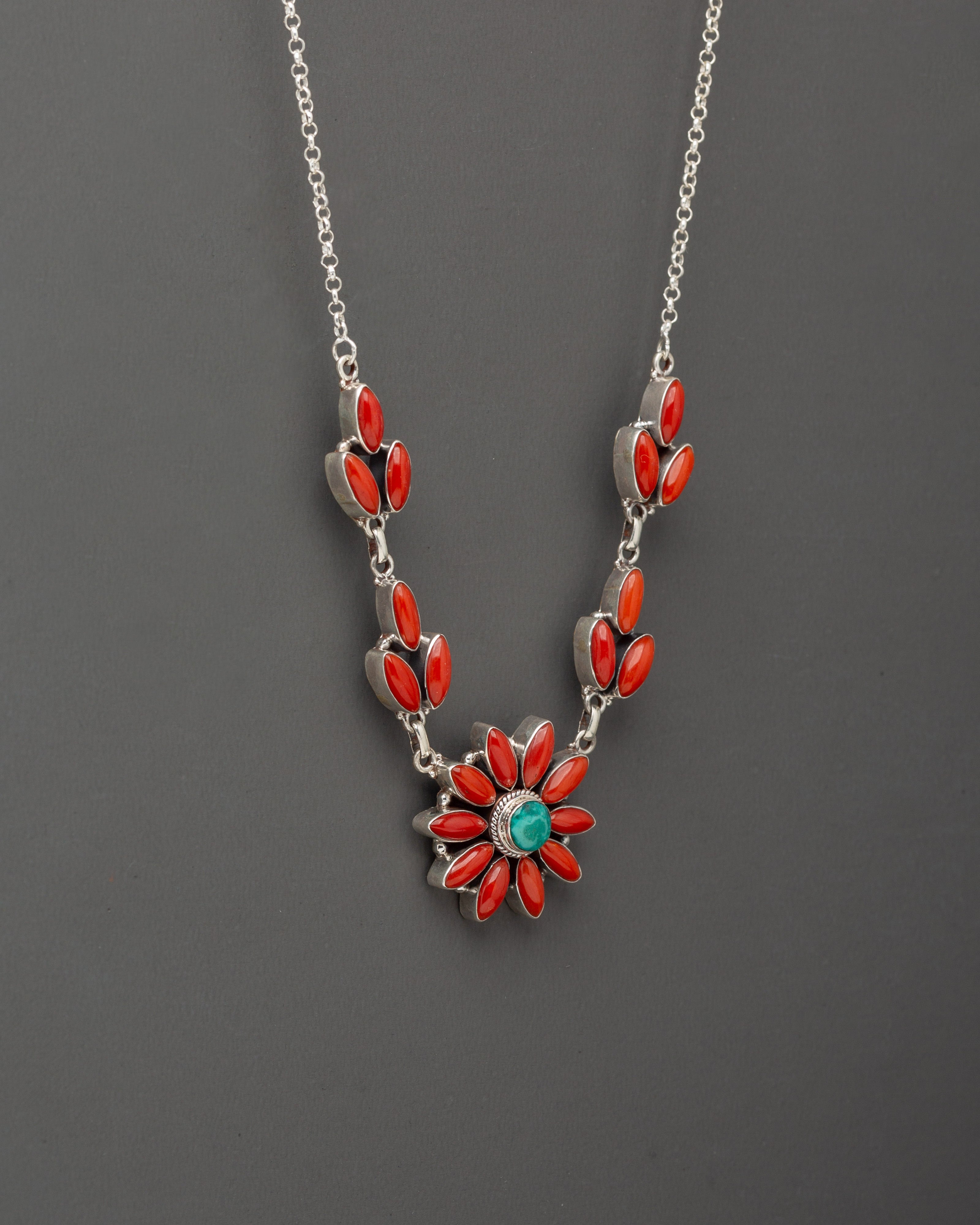 Handmade Tibetan Jewelry Necklace | Tibetan Jewelry with Turquoise and Coral