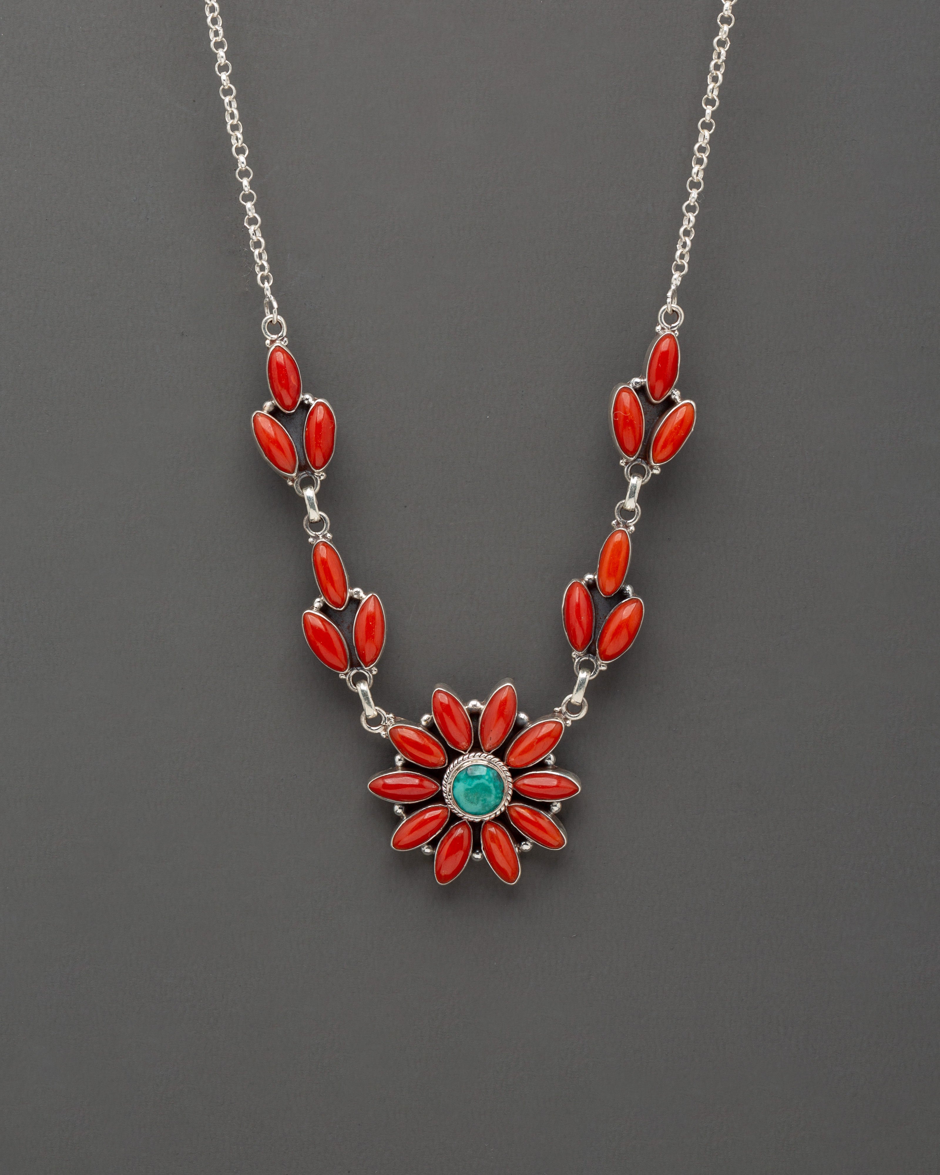 Handmade Tibetan Jewelry Necklace | Tibetan Jewelry with Turquoise and Coral