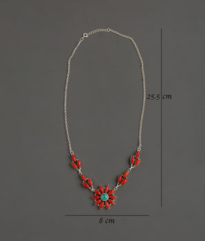 Handmade Tibetan Jewelry Necklace | Tibetan Jewelry with Turquoise and Coral