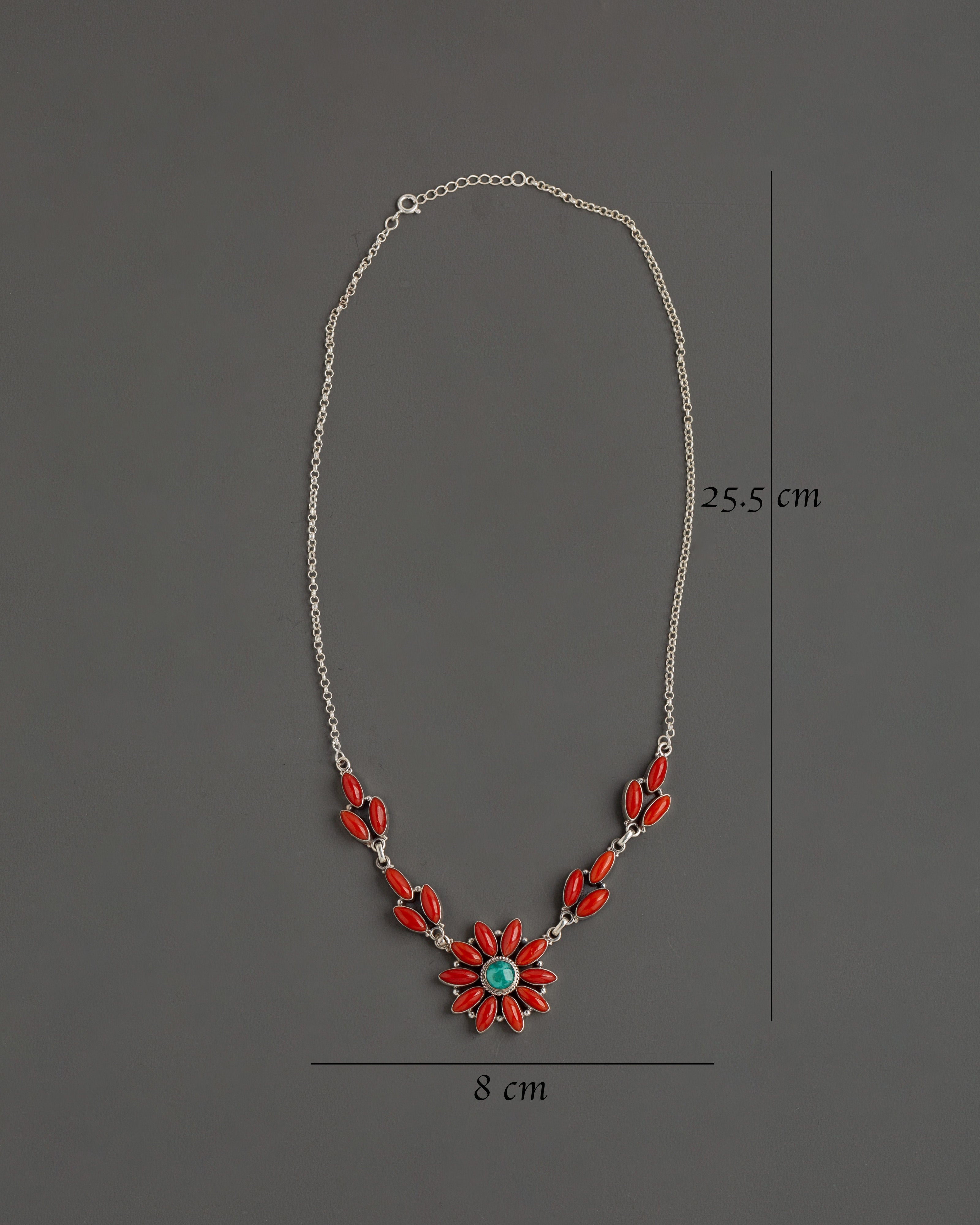 Handmade Tibetan Jewelry Necklace | Tibetan Jewelry with Turquoise and Coral