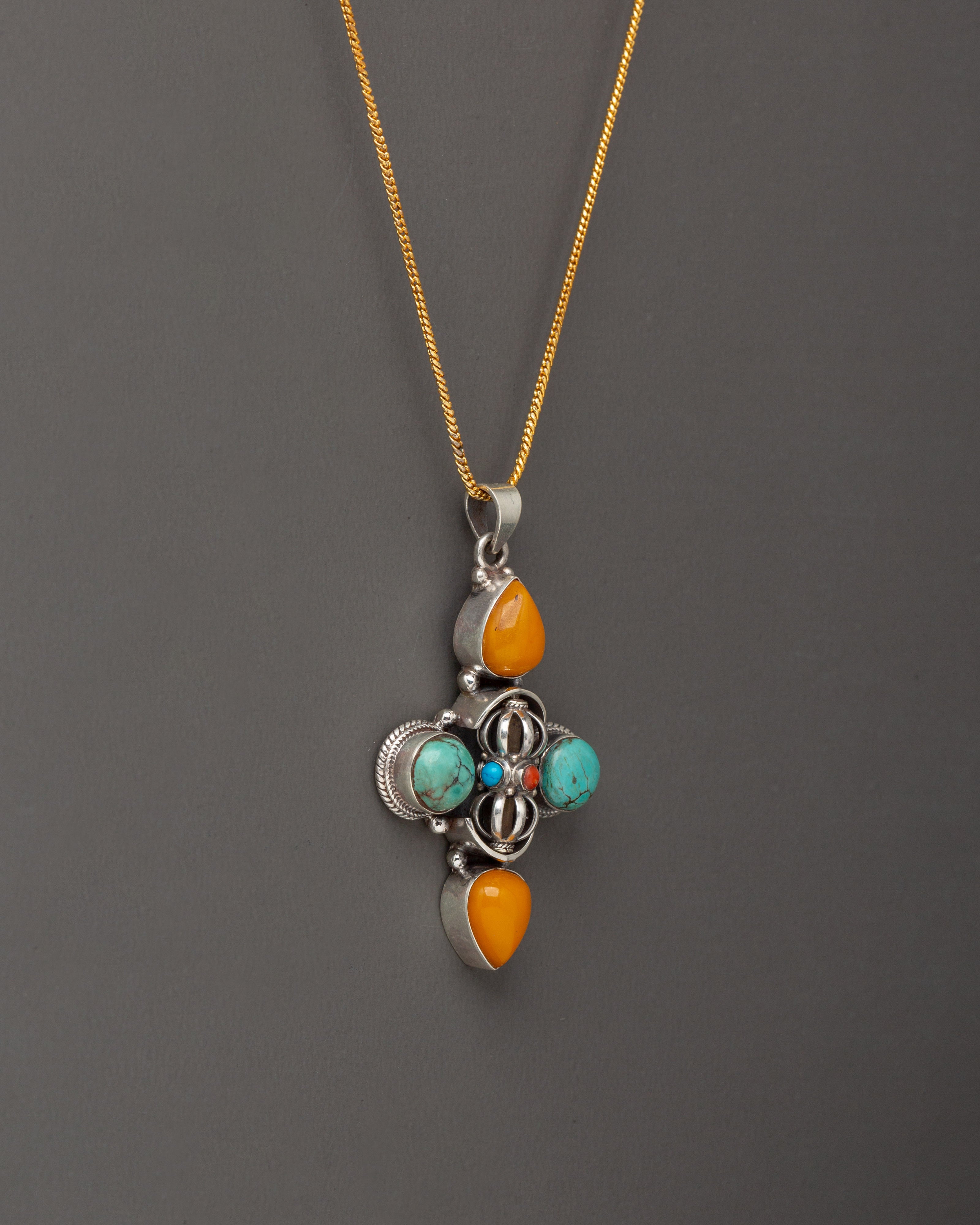 Spiritual Vajra Necklace | Handcrafted in 92.5 Sterling Silver