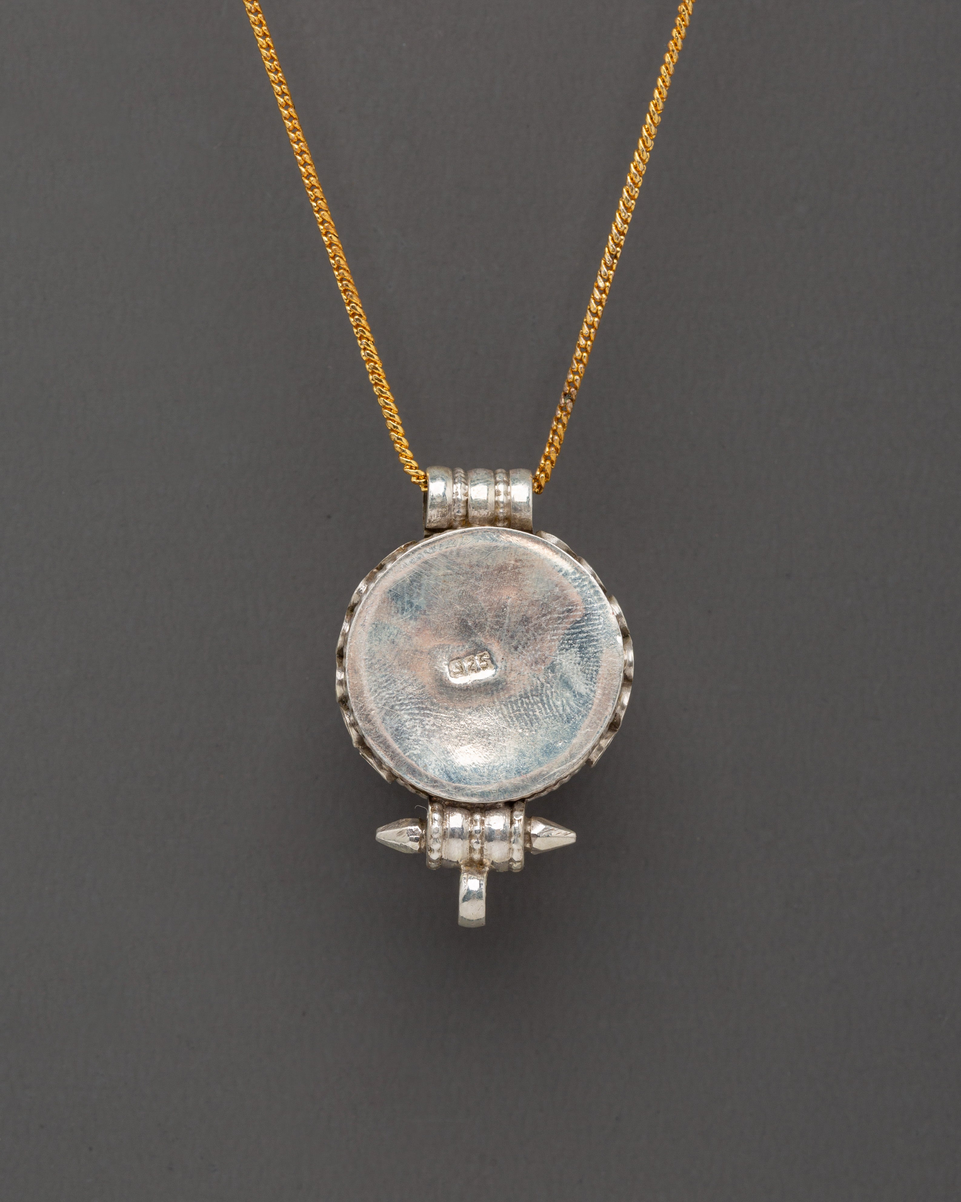 Handmade Coral Ghau Box Locket in 92.5 Sterling Silver