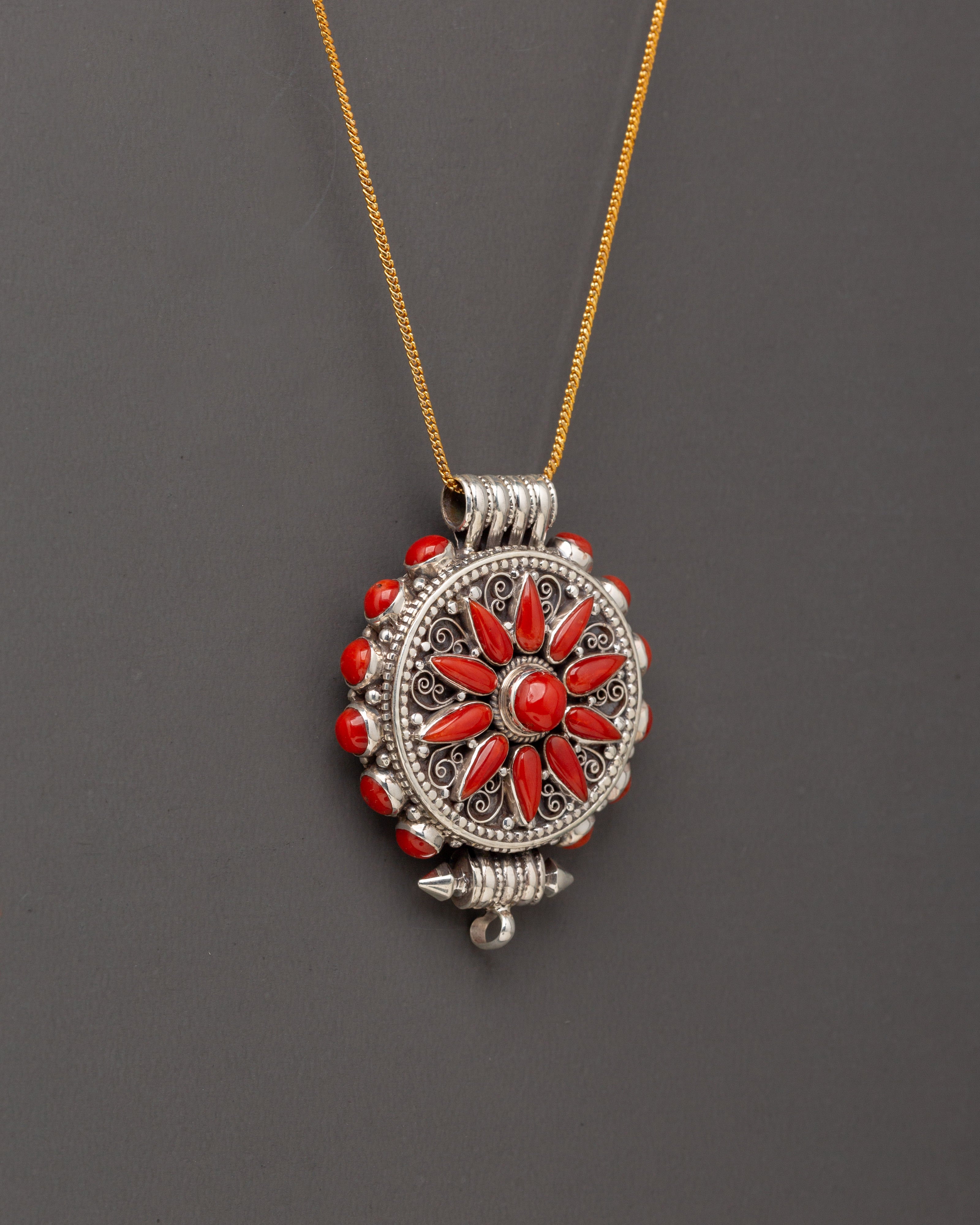 Handmade Beautiful Ghau Box Locket | Sterling Silver Pendant