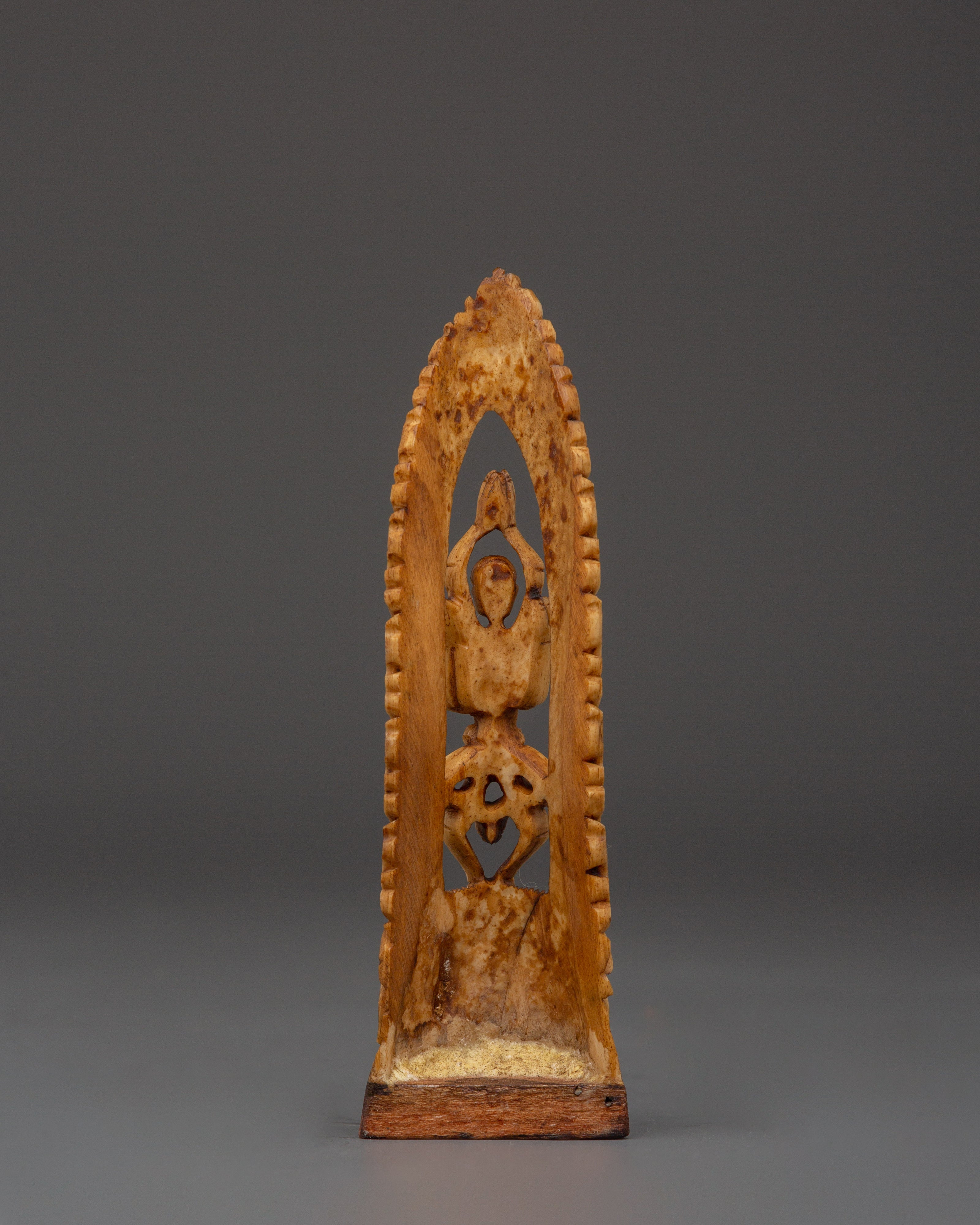 Tibetan Citipati Skeleton Deity Bone Statue | Buddhist Artwork for Altar Decor