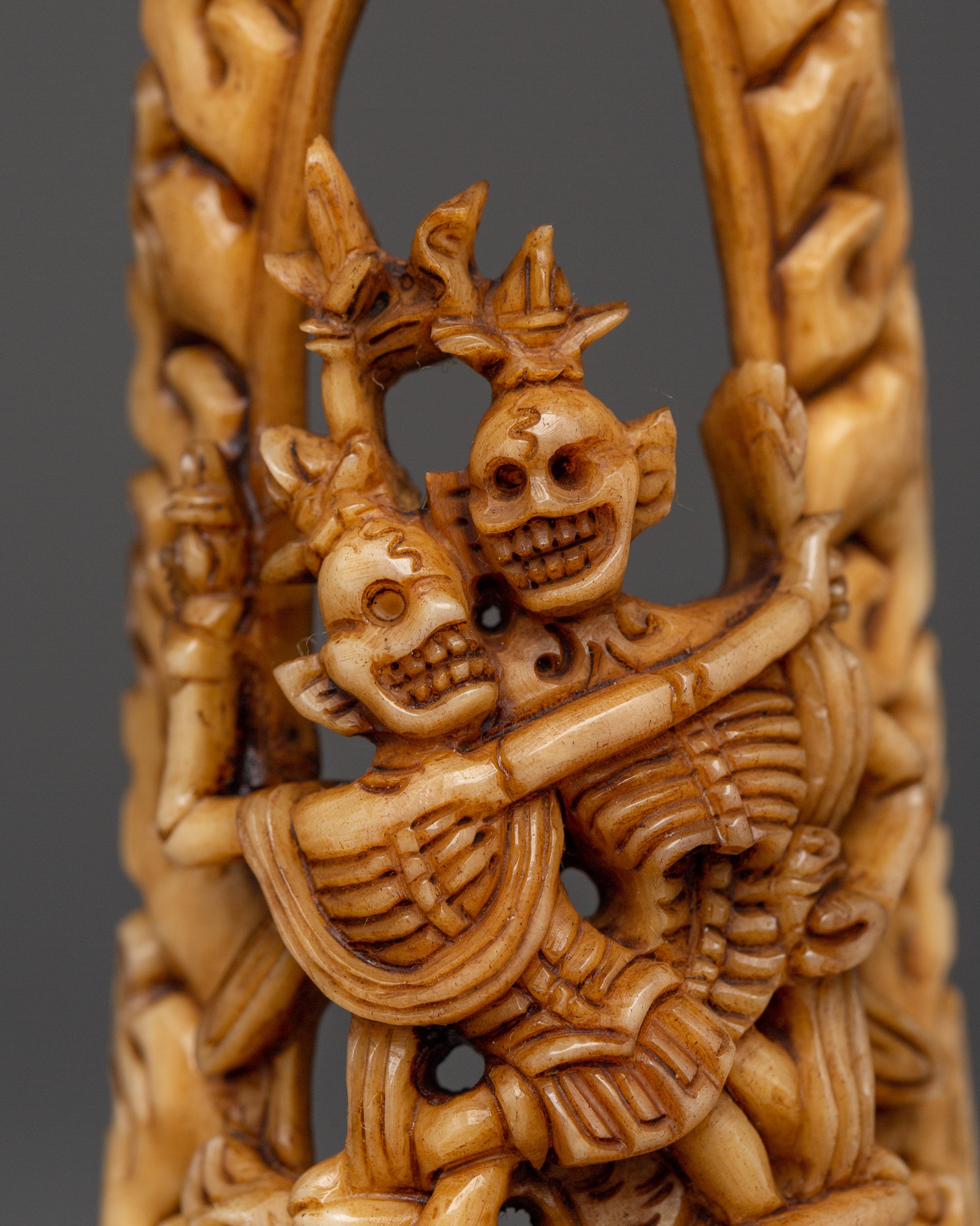 Citipati Bone Deity Statue | Tibetan Dancing Skeleton Protectors