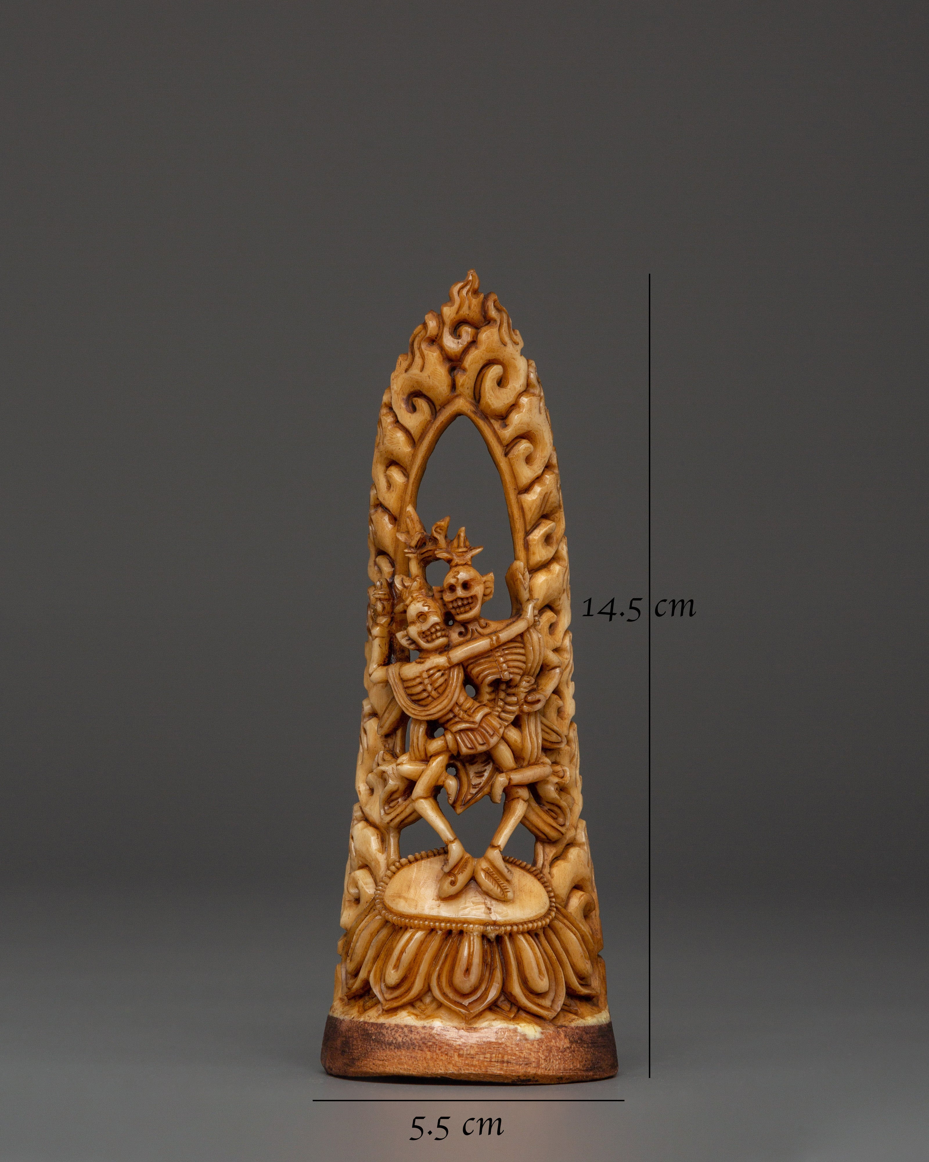 Citipati Bone Deity Statue | Tibetan Dancing Skeleton Protectors