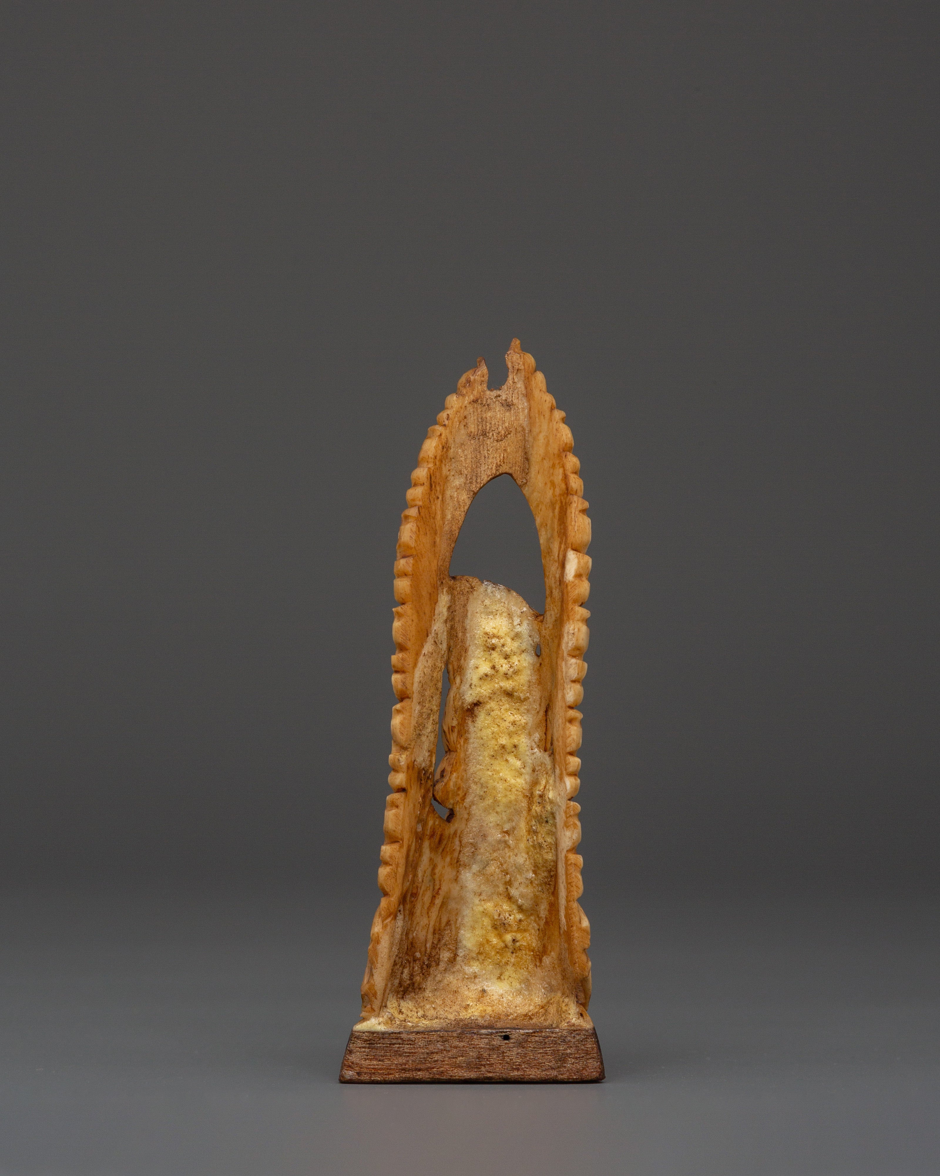 Mahakala with Consort Bone Statue | Sacred Himalayan Artwork