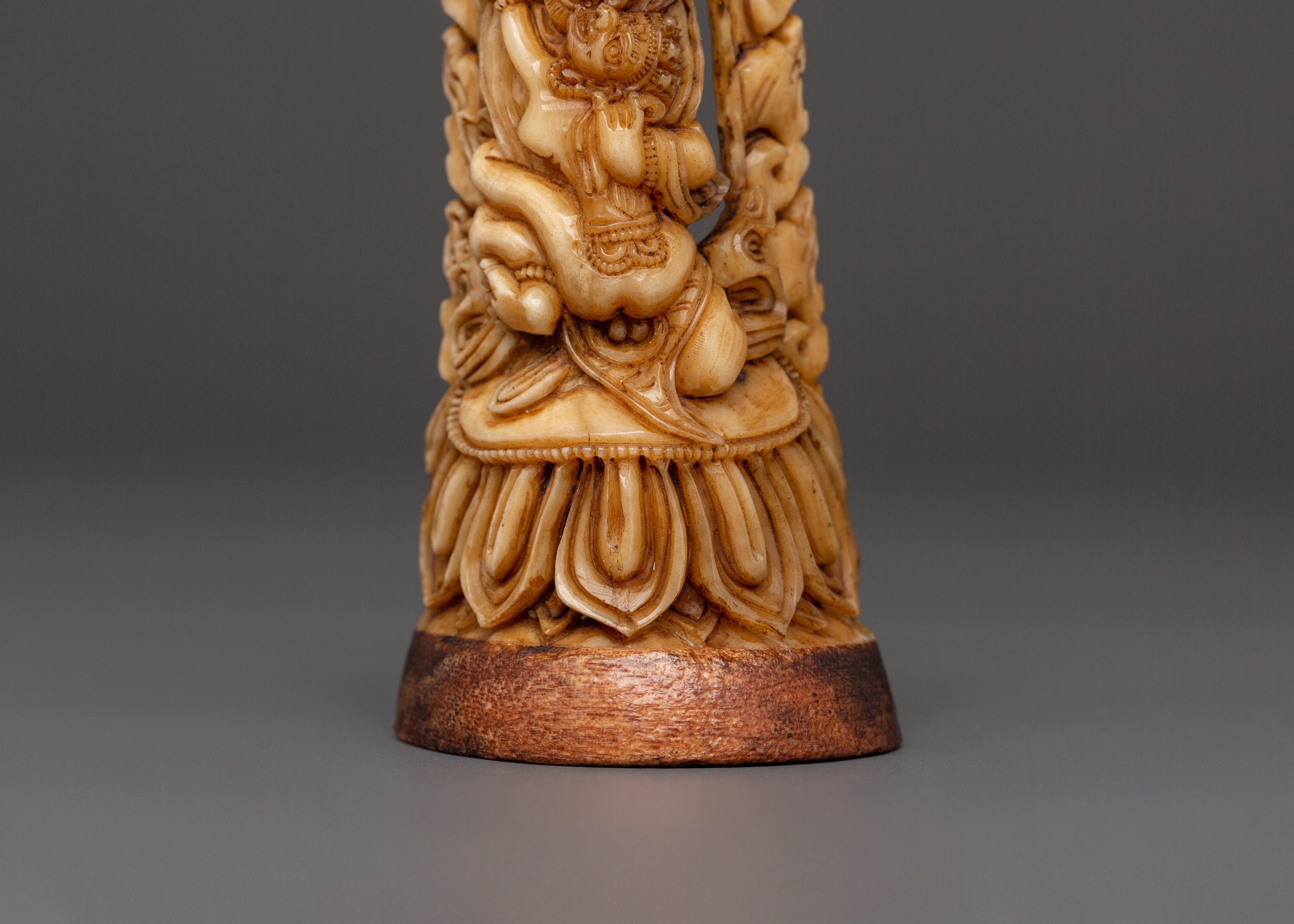 Mahakala with Consort Bone Statue | Sacred Himalayan Artwork