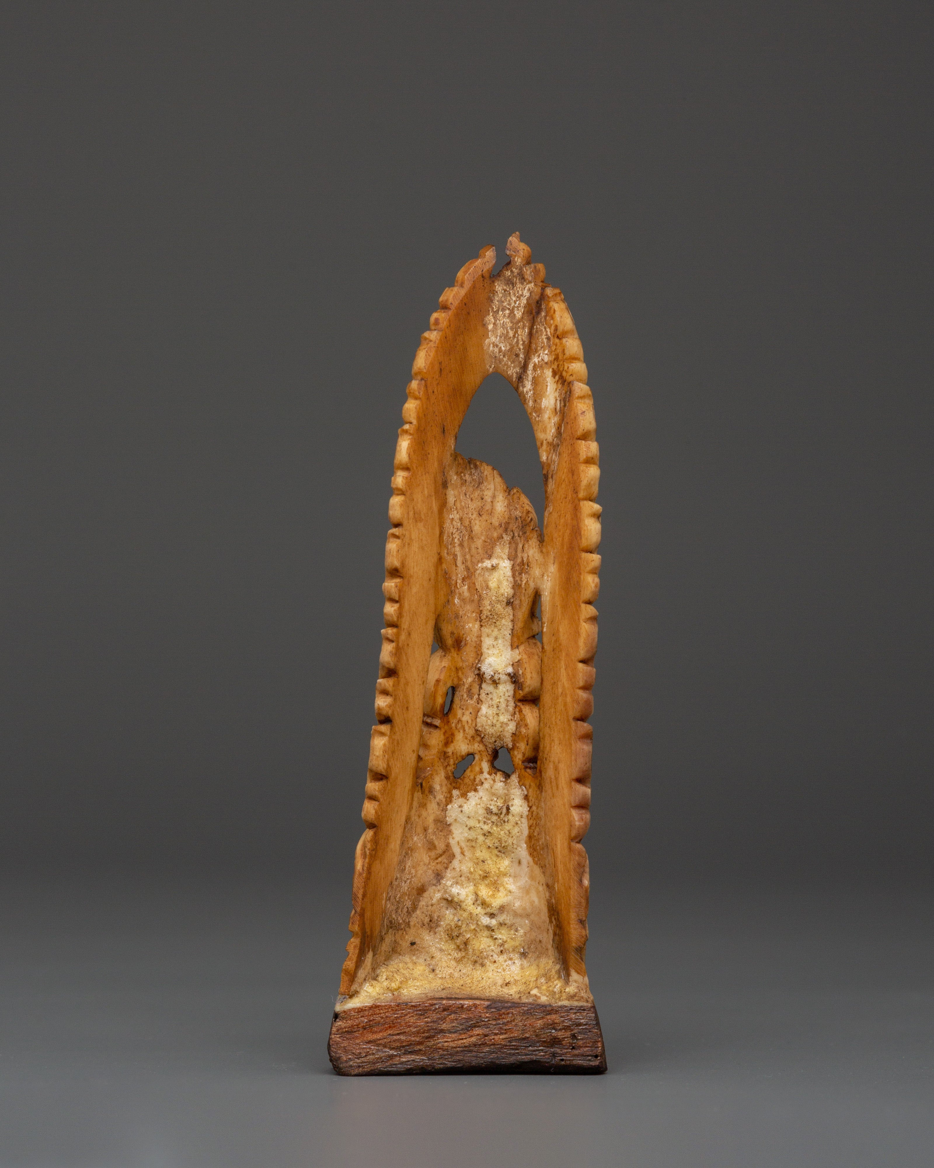 Tibetan Wooden Bone Ritual figurine | Handcrafted Yak Bone Deity