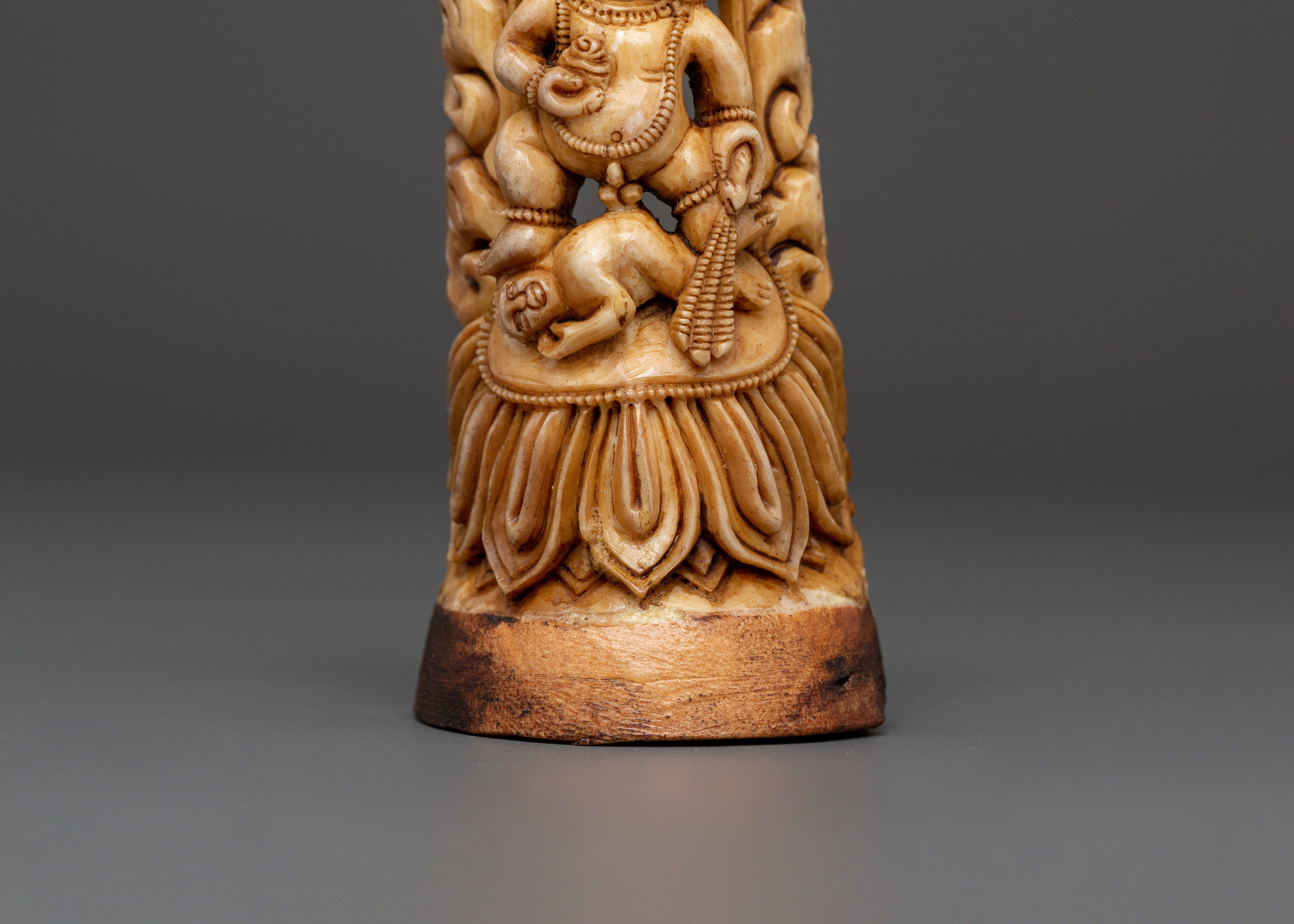 Tibetan Wooden Bone Ritual figurine | Handcrafted Yak Bone Deity