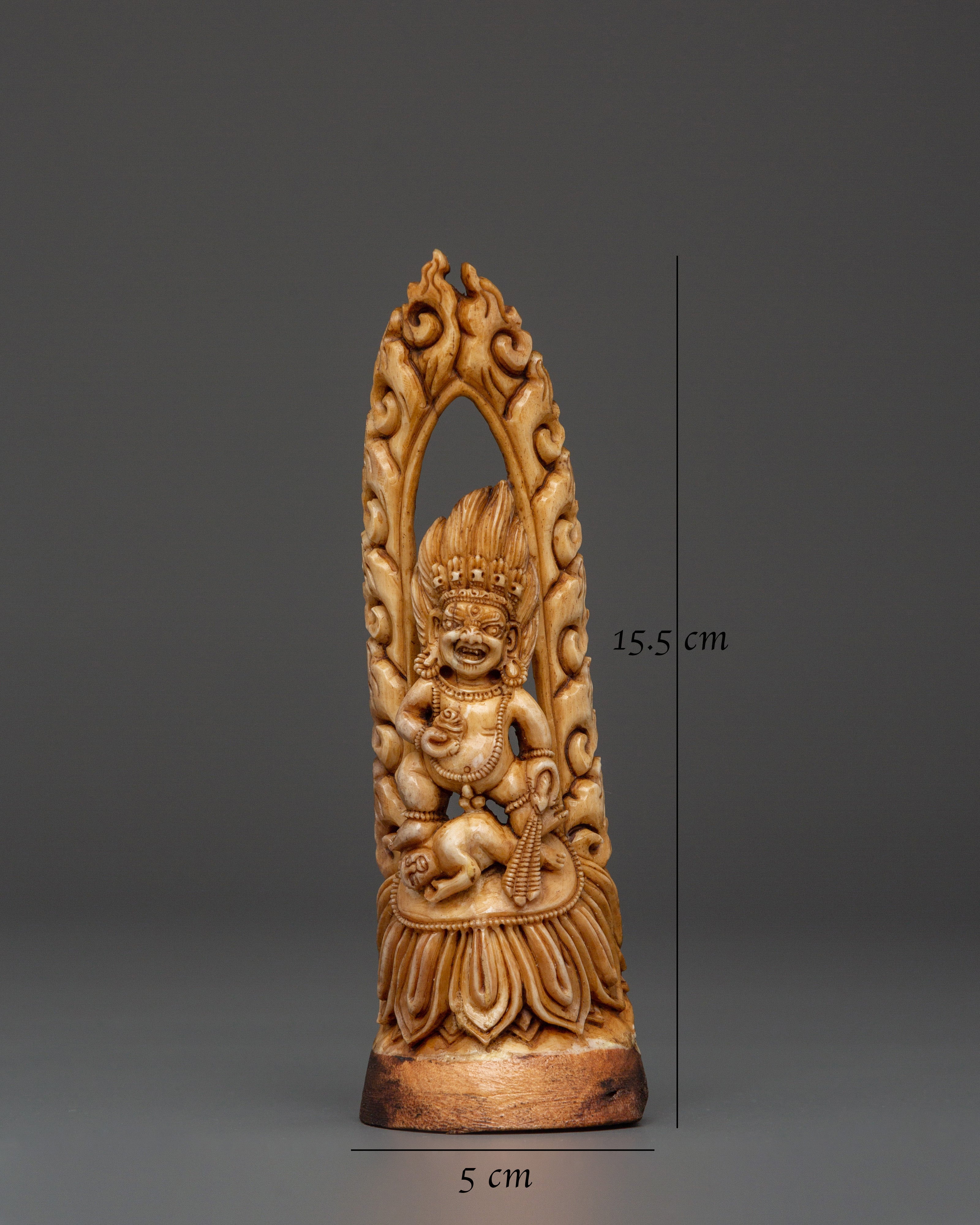 Tibetan Wooden Bone Ritual figurine | Handcrafted Yak Bone Deity