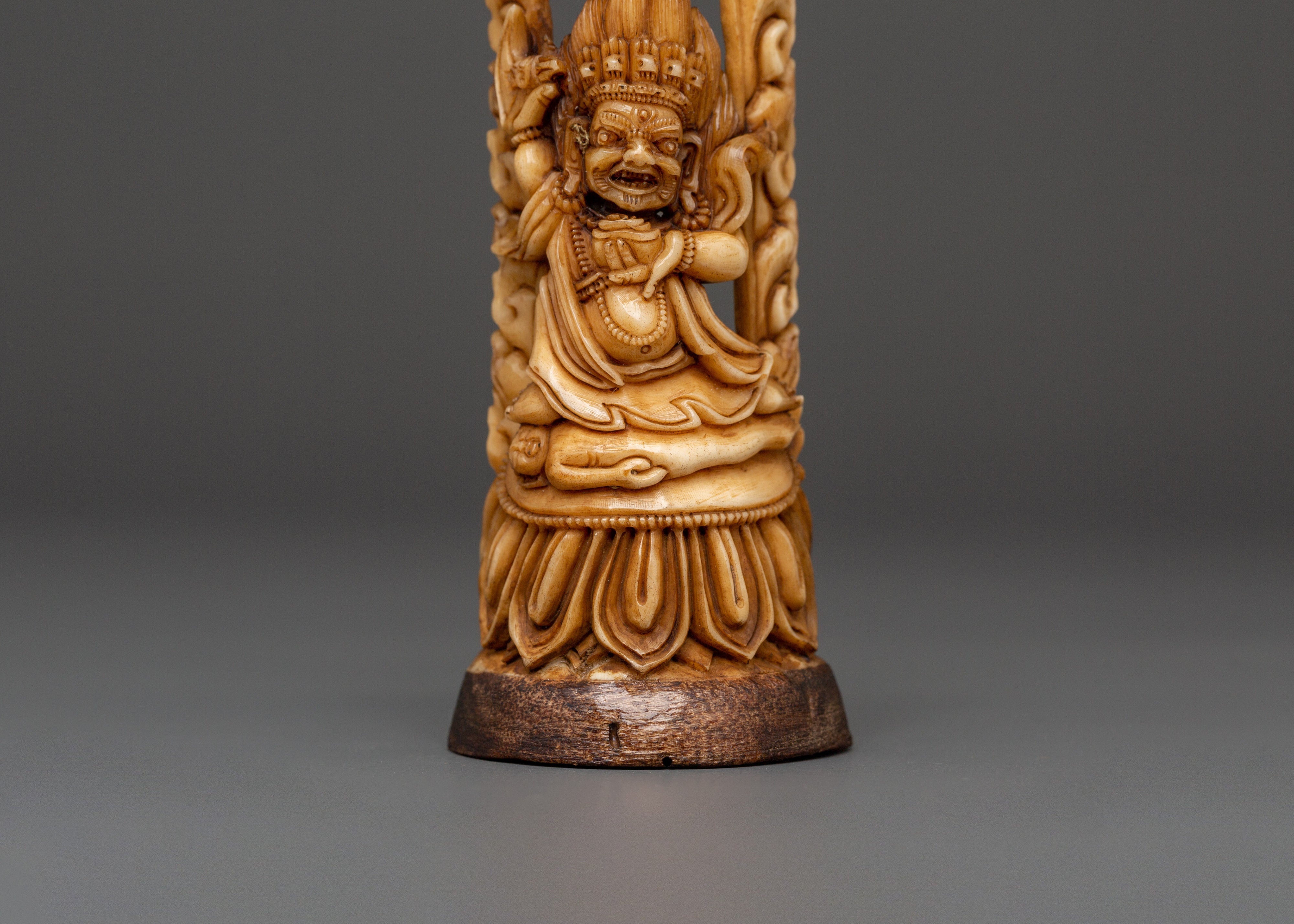 Yak Bone Sculpture | Handcrafted Tibetan Deity Carving
