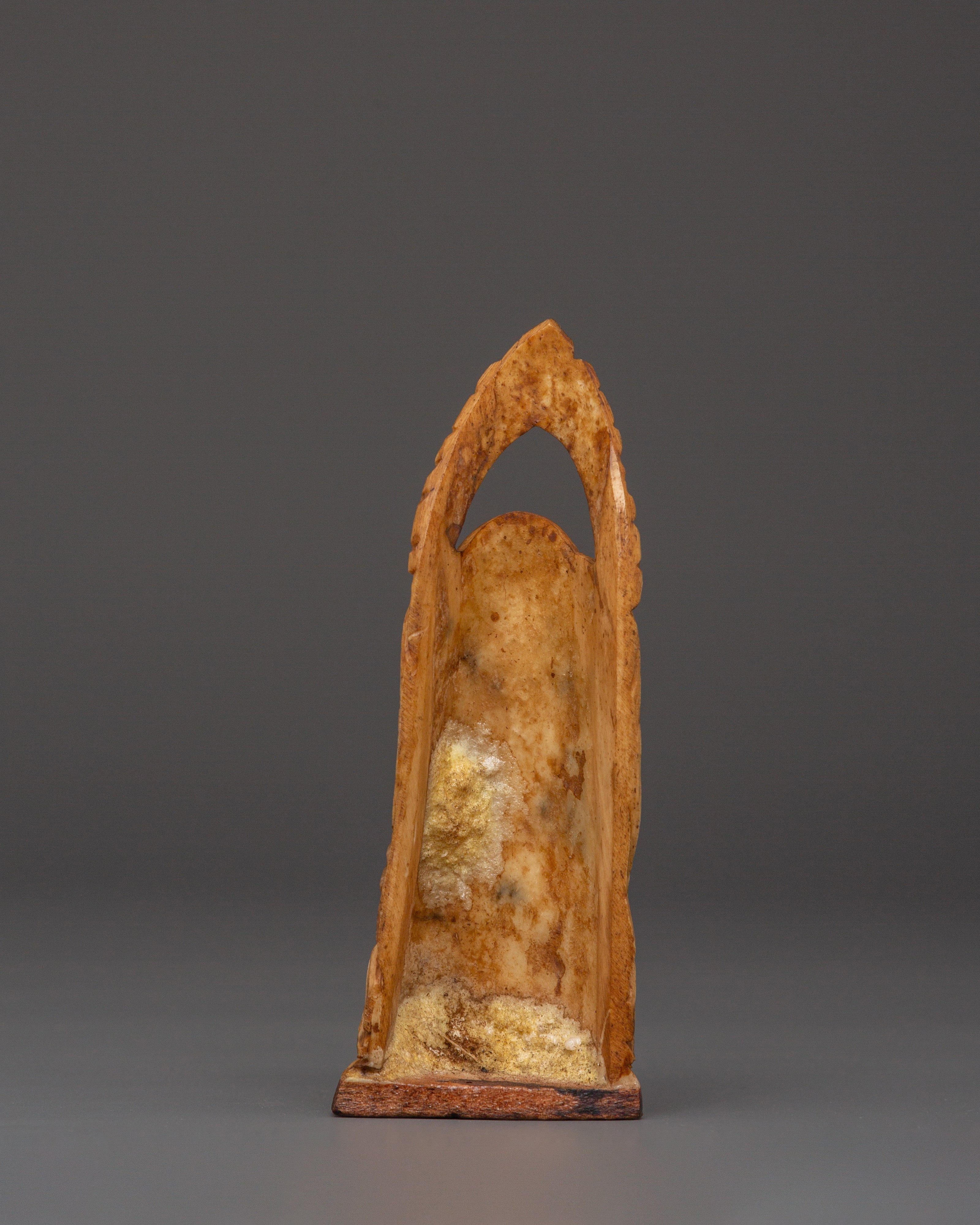 Himalayan Bone Carving Art | Handcrafted Yak Bone Deity Sculpture