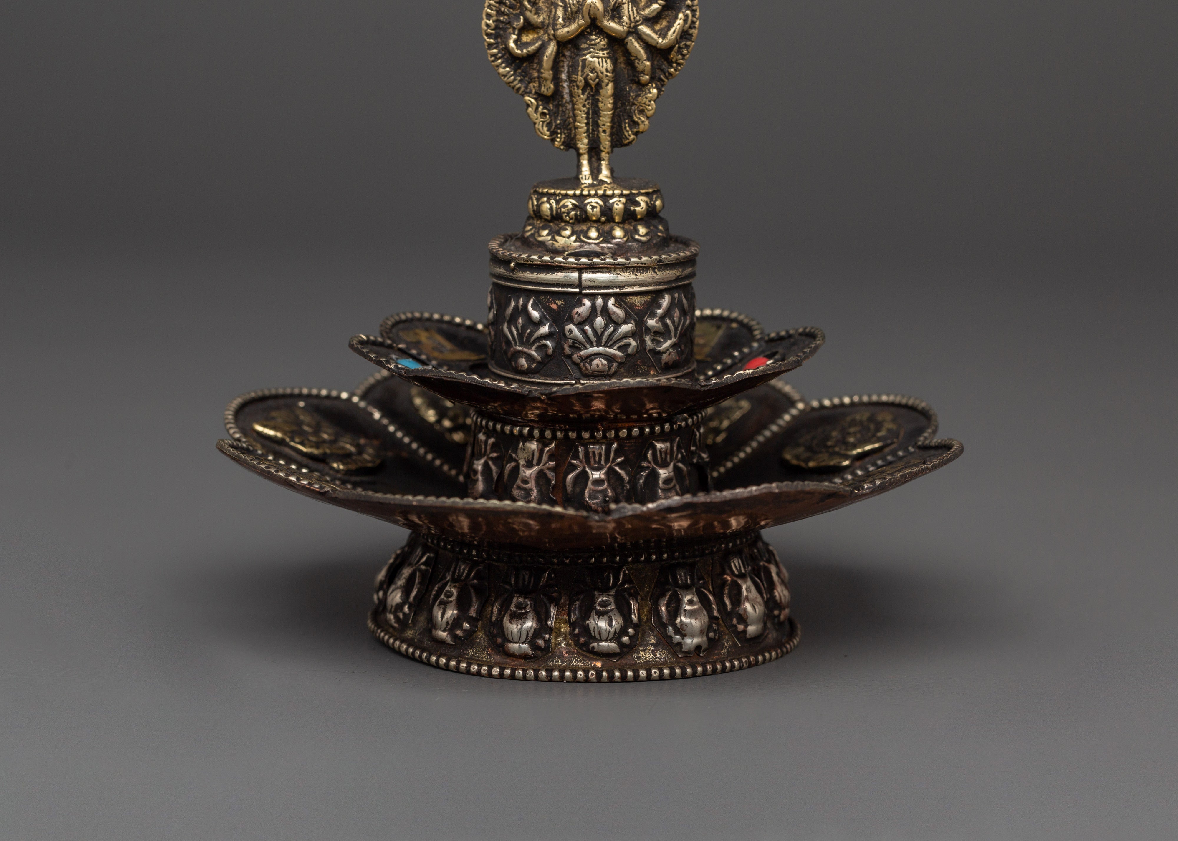 Avalokiteshvara Incense Holder | 1000-Armed Chenrezig Brass Stand
