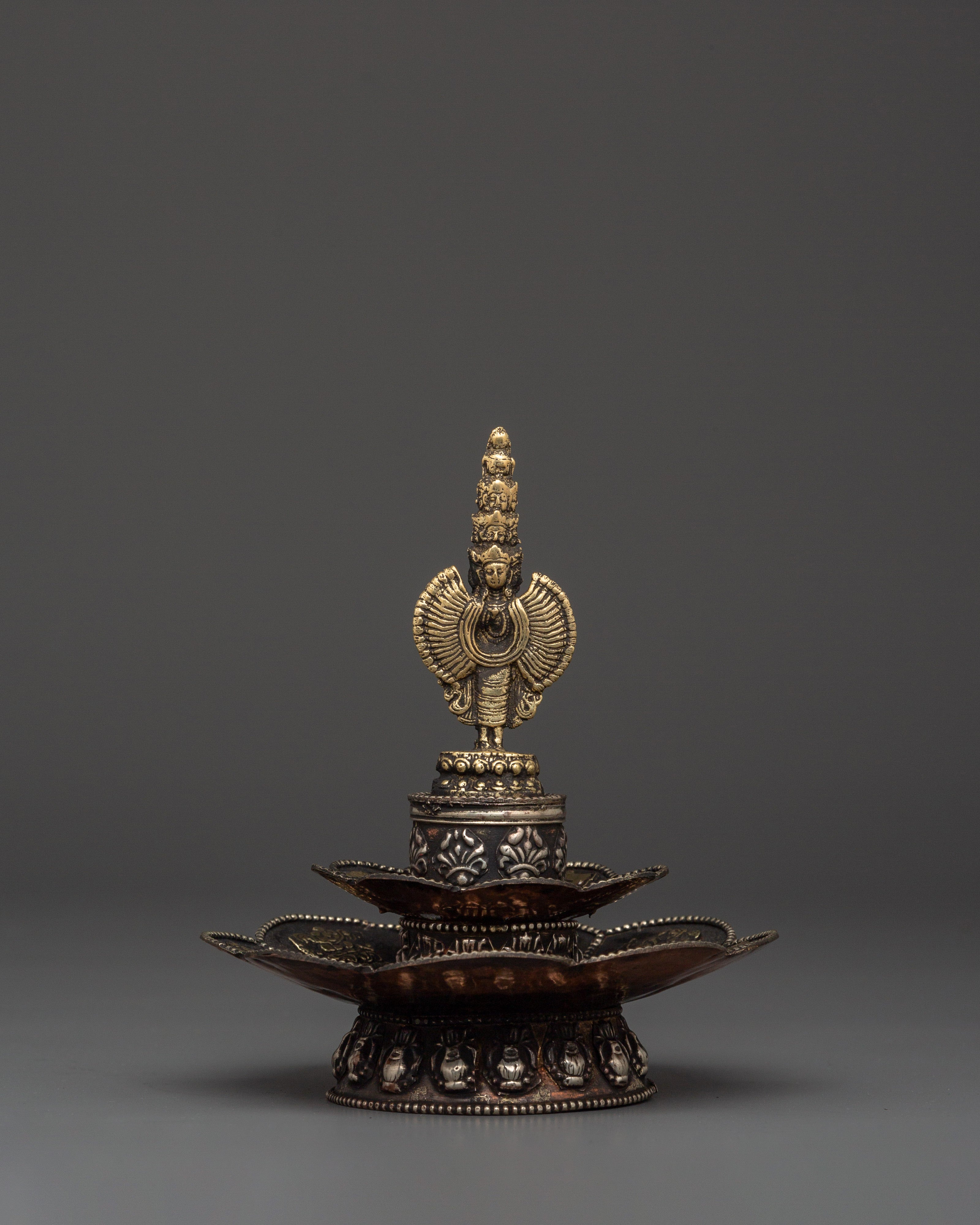 Avalokiteshvara Incense Holder | 1000-Armed Chenrezig Brass Stand