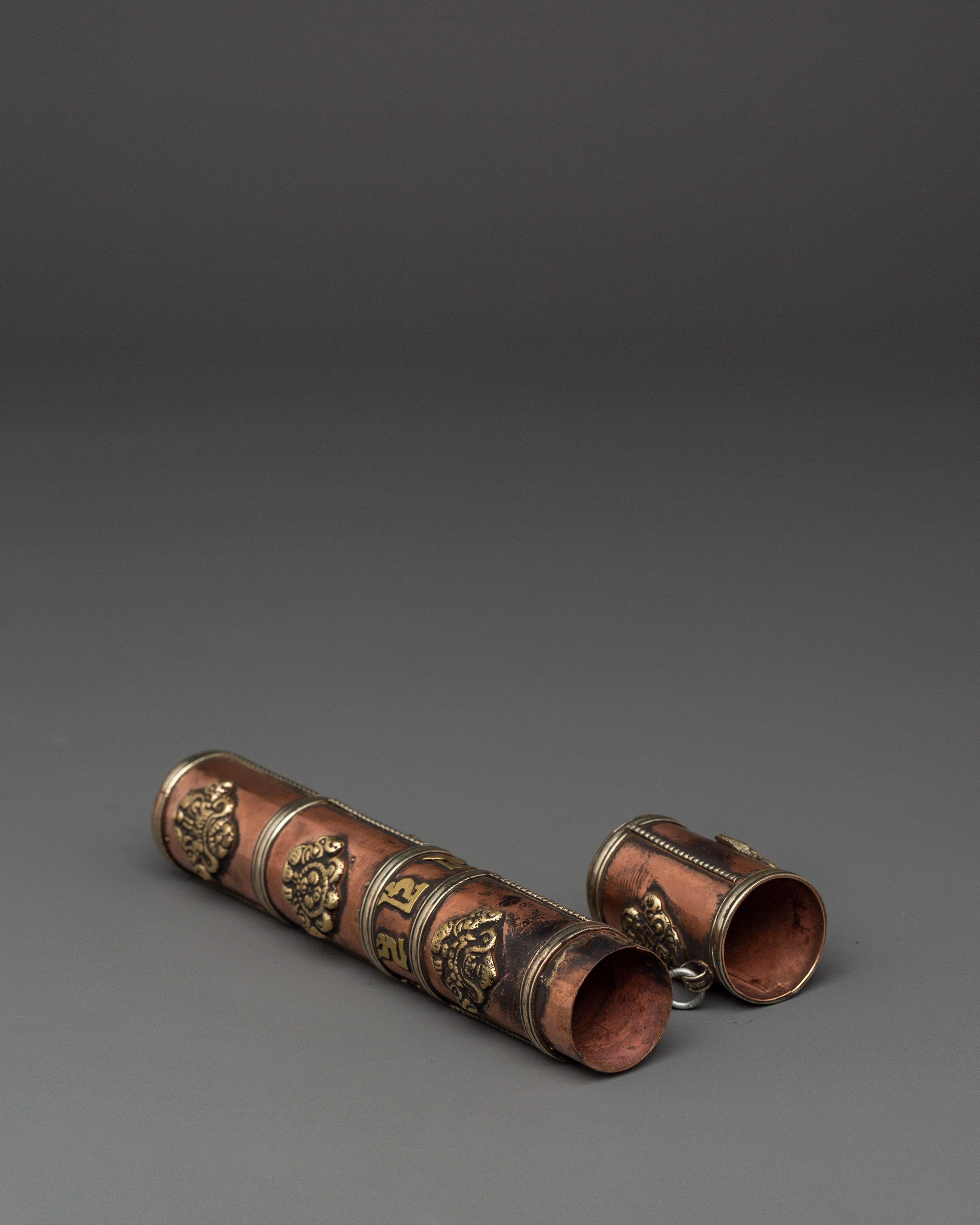 Portable Incense Holder Case | Handcrafted Tibetan Copper Burner