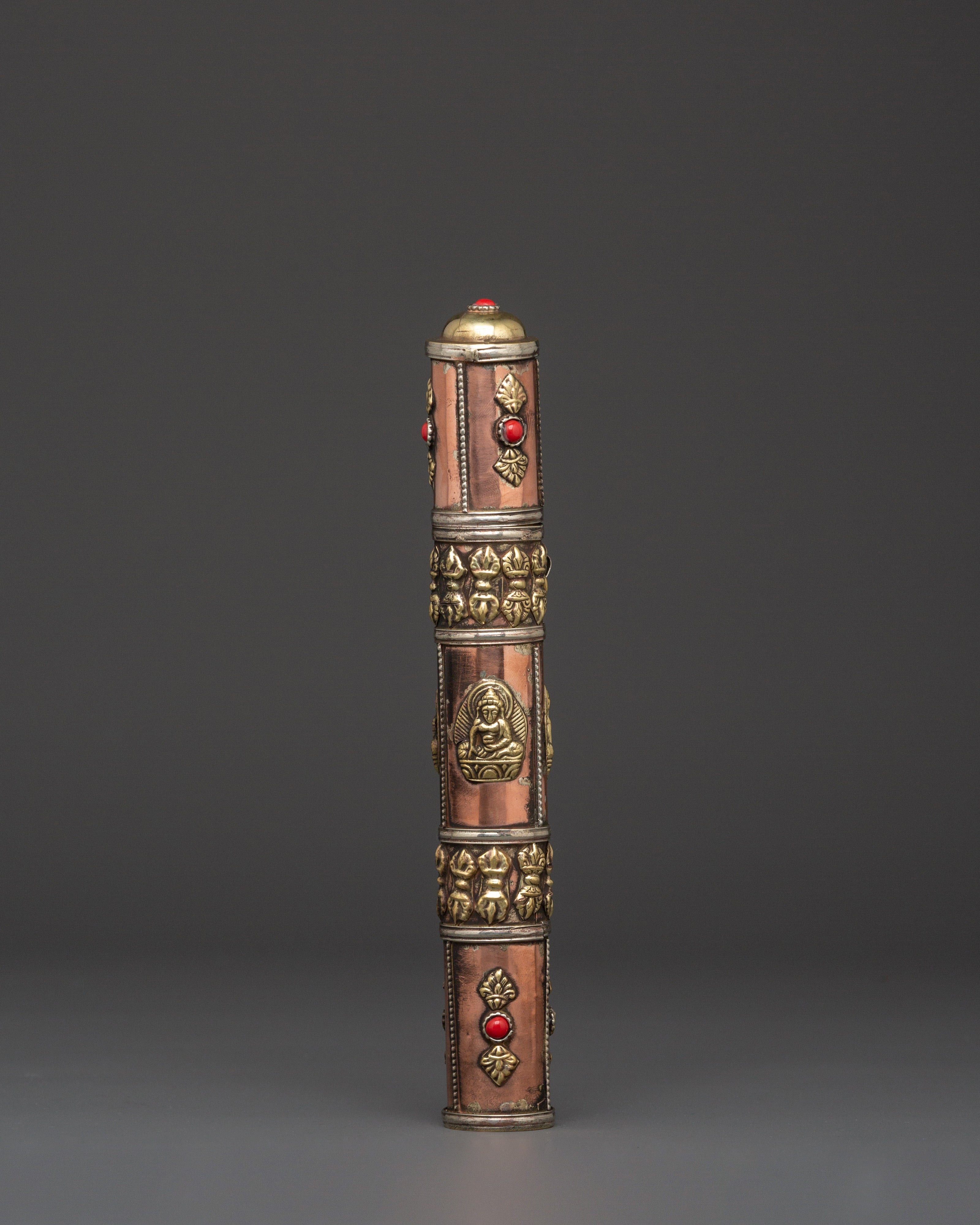 Buddhist Incense Container | Handcrafted Copper and Brass Holder
