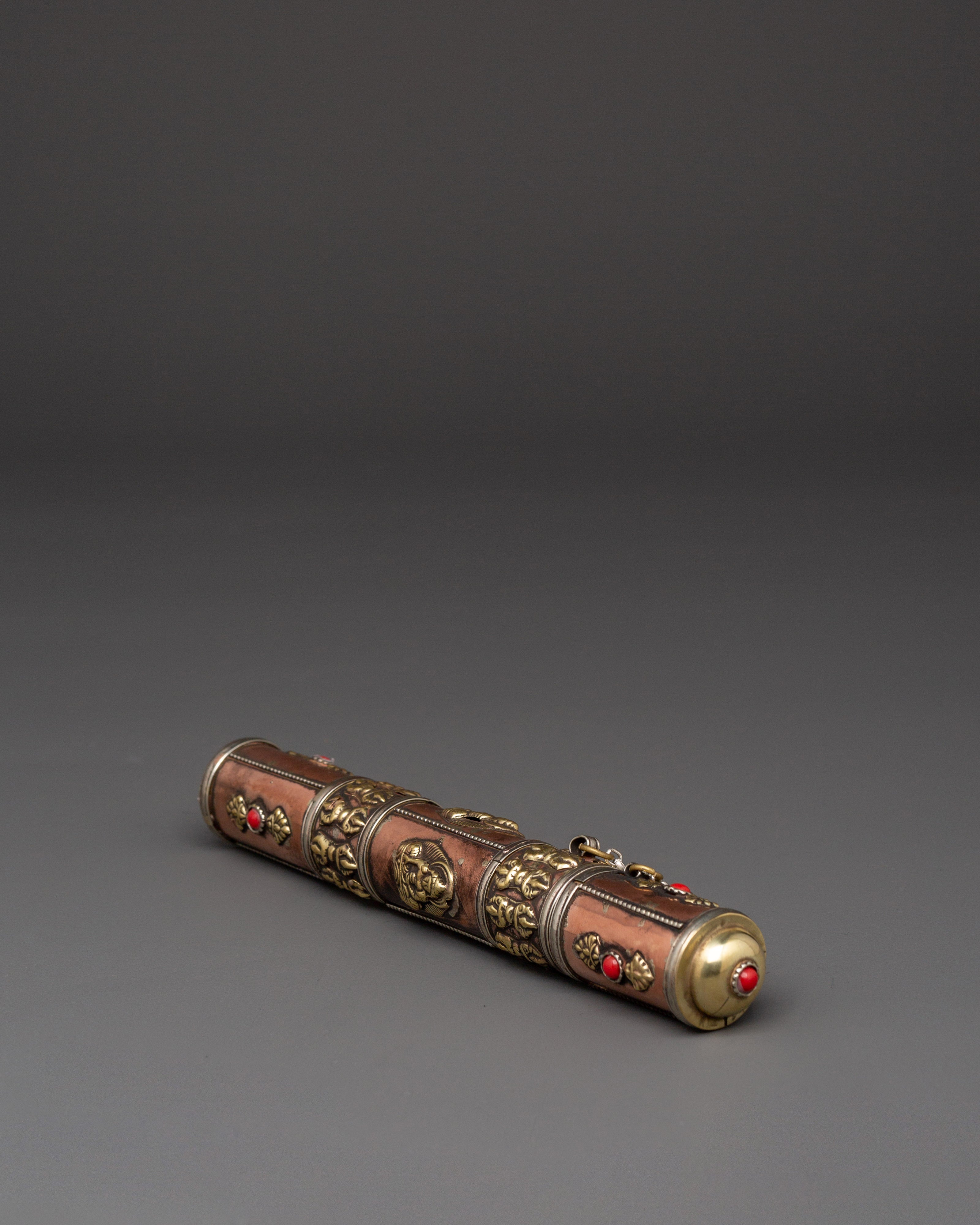 Buddhist Incense Container | Handcrafted Copper and Brass Holder