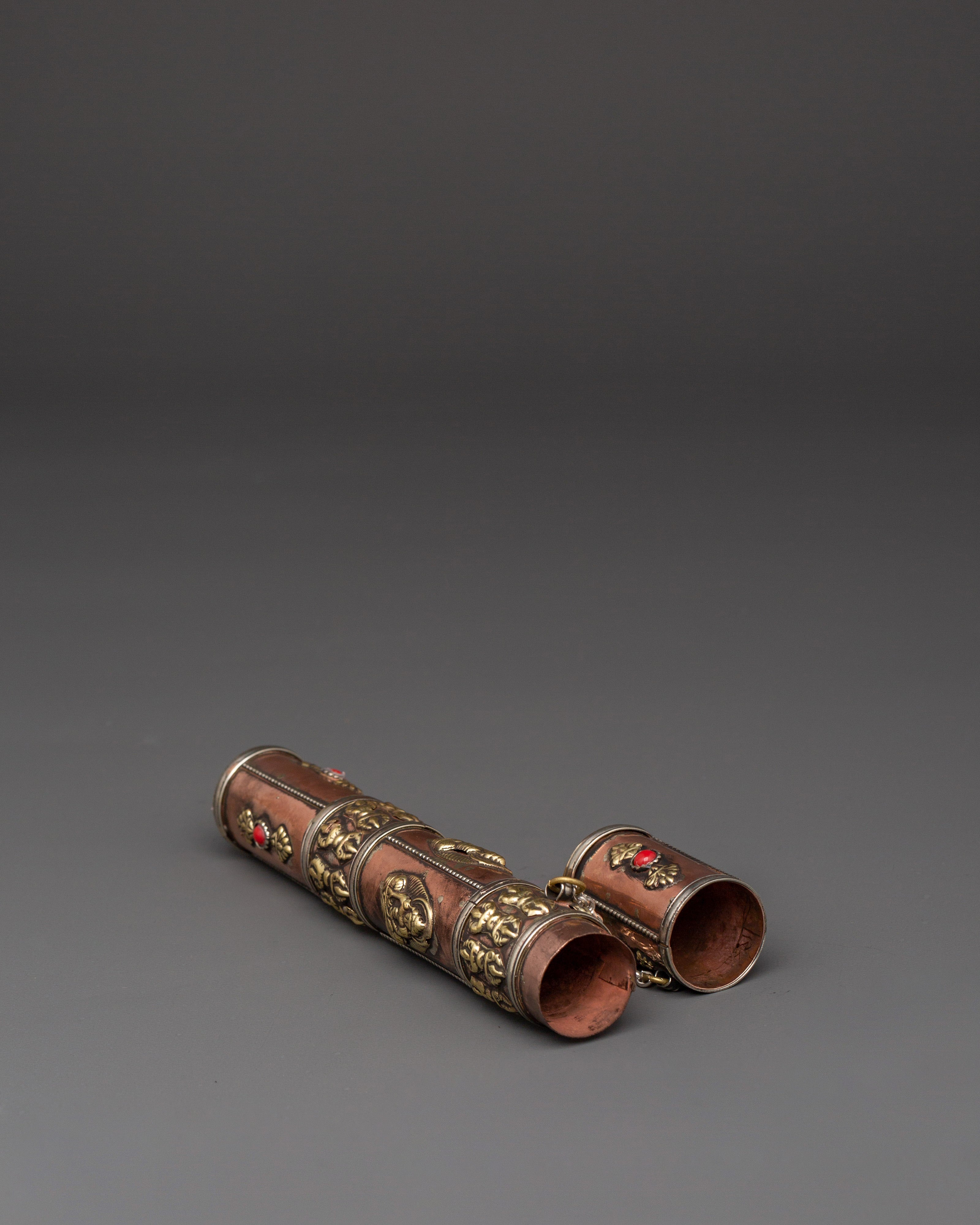 Buddhist Incense Container | Handcrafted Copper and Brass Holder