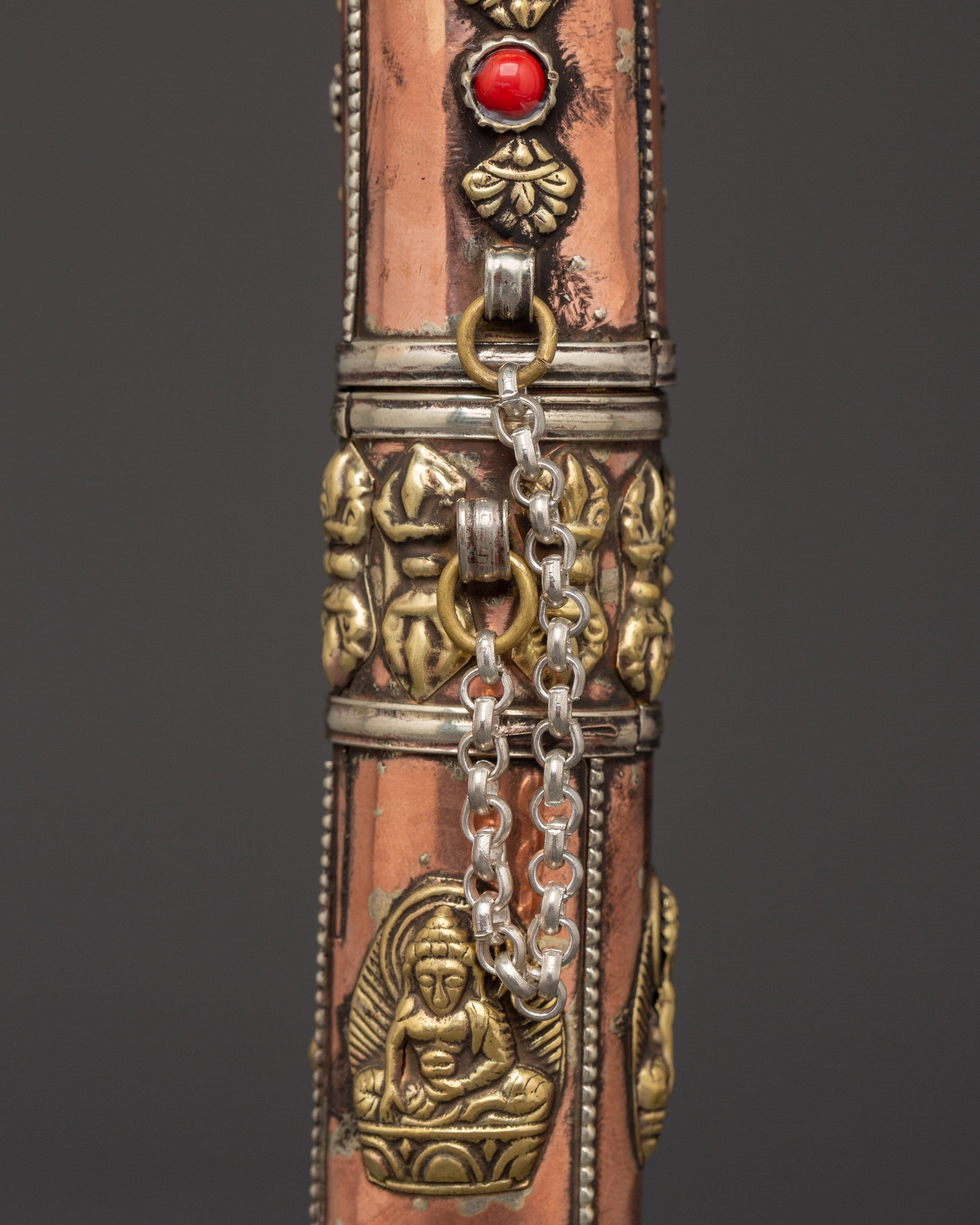 Buddhist Incense Container | Handcrafted Copper and Brass Holder