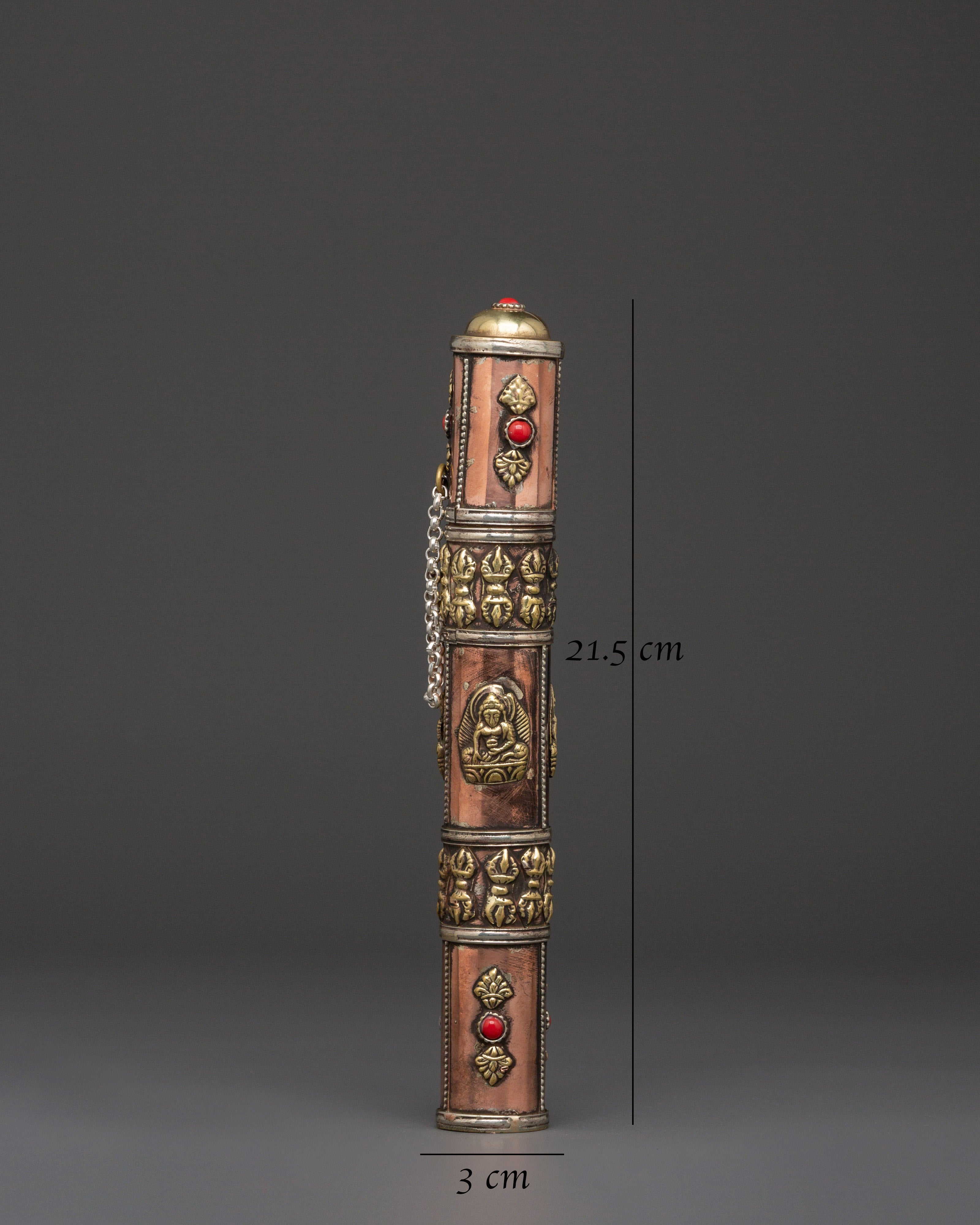 Buddhist Incense Container | Handcrafted Copper and Brass Holder