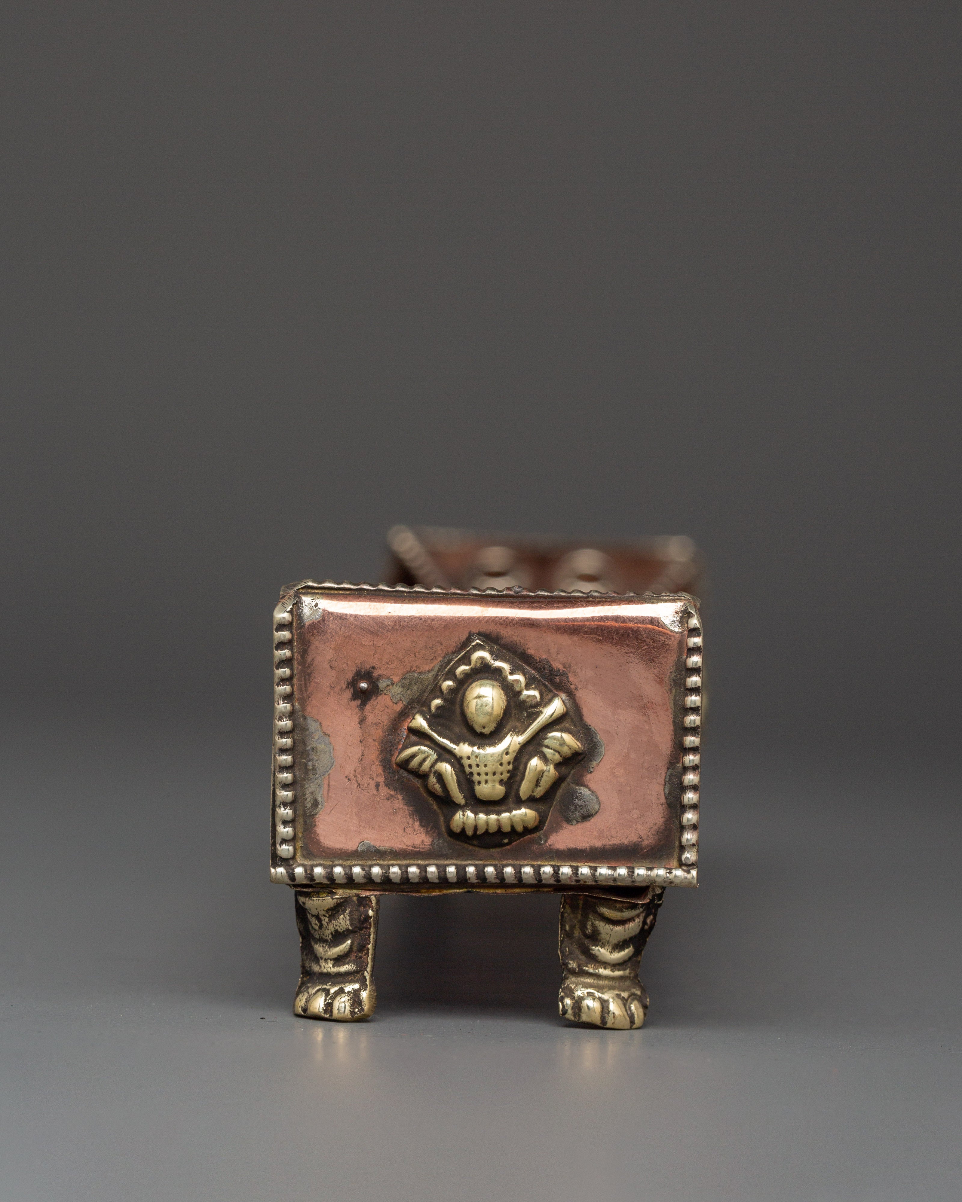 Traditional Spiritual Incense Burner | Handmade Tibetan Brass Holder