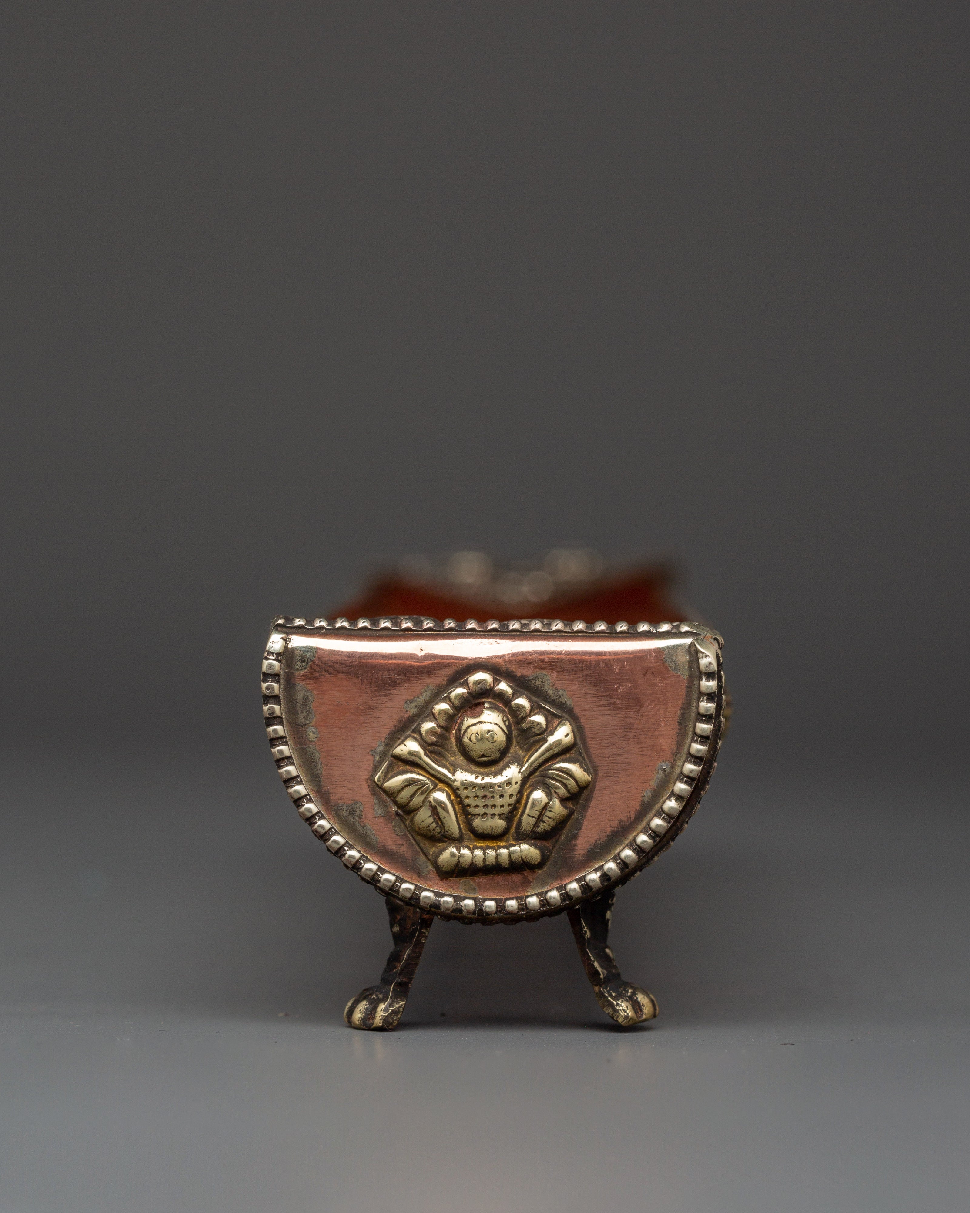 Handcrafted Himalayan Buddha Incense Holder | Copper & Brass