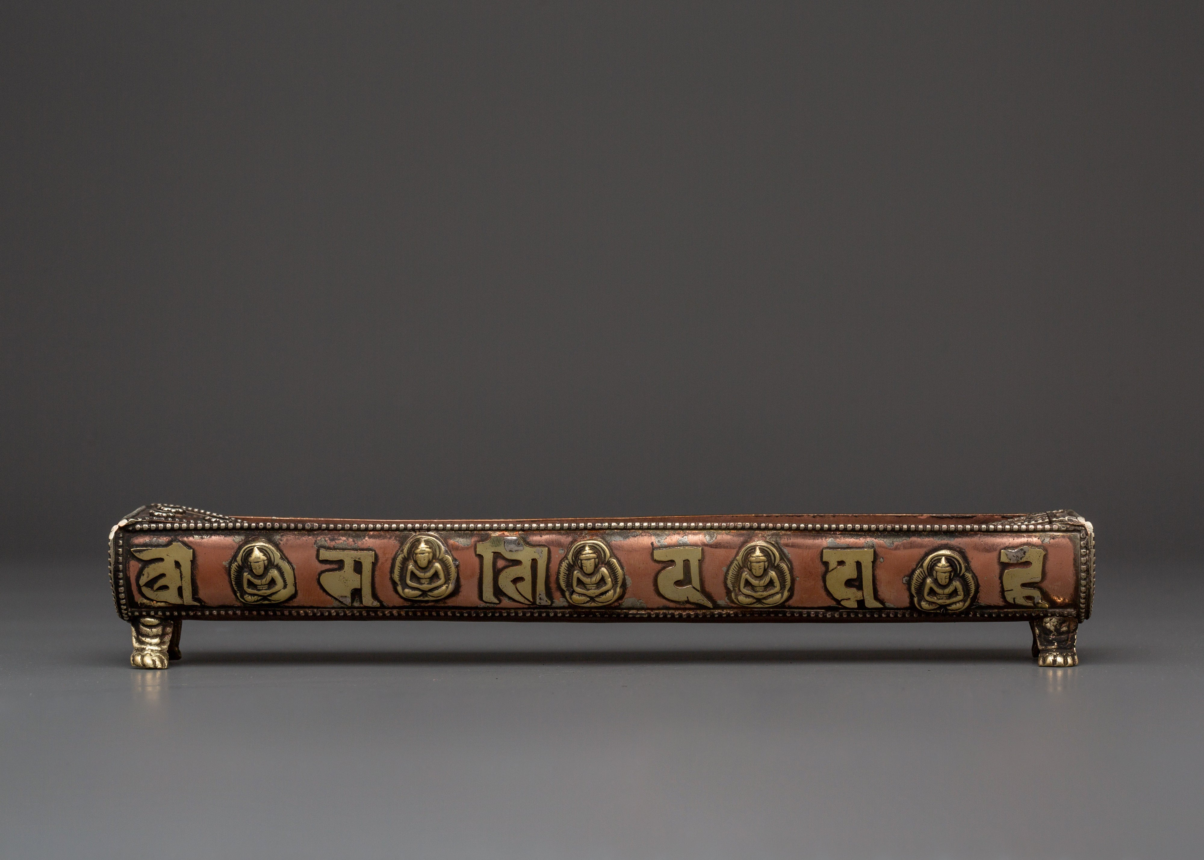 Handcrafted Himalayan Buddha Incense Holder | Copper & Brass