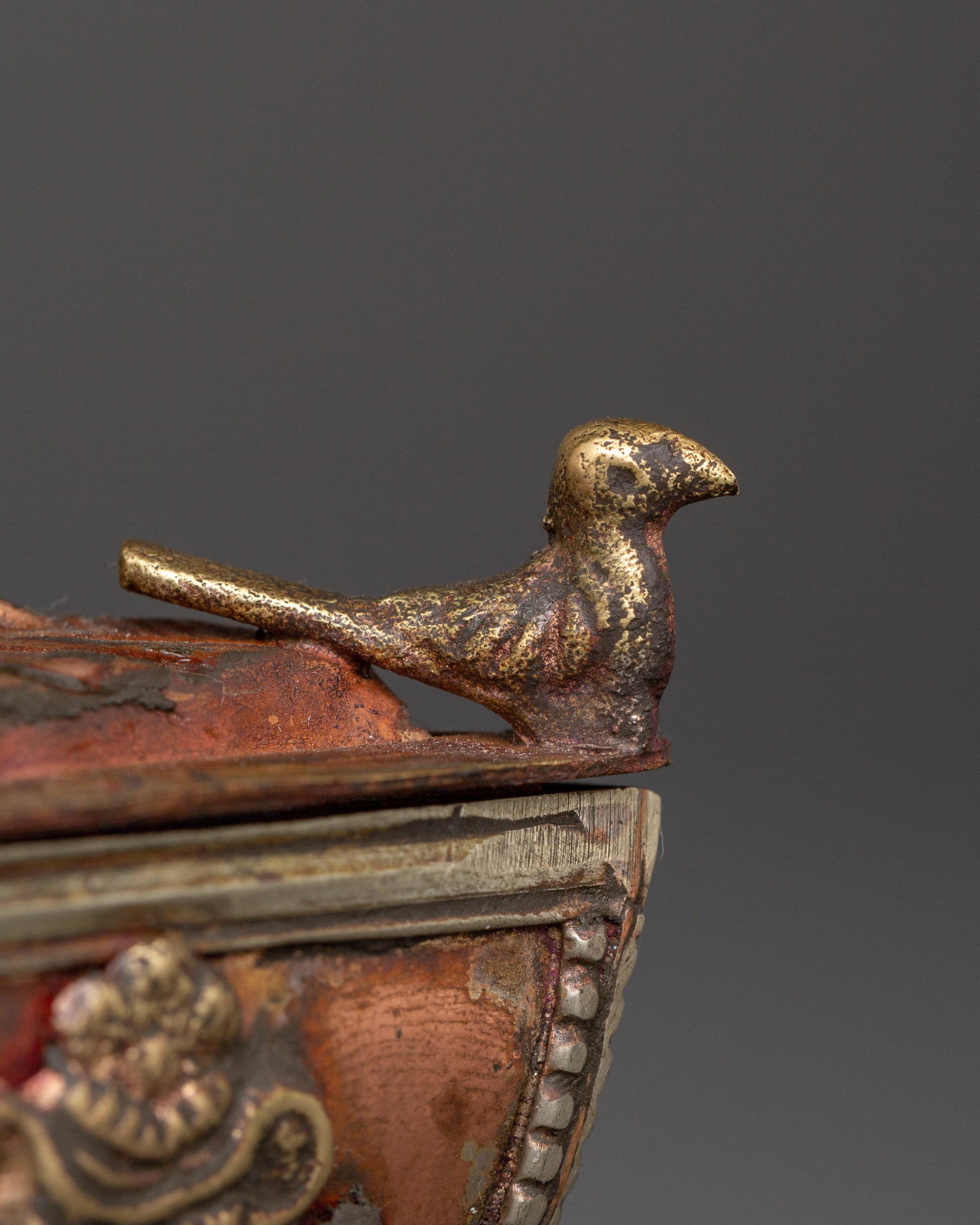 Tibetan Incense Burner with Auspicious Symbols | Brass & Copper