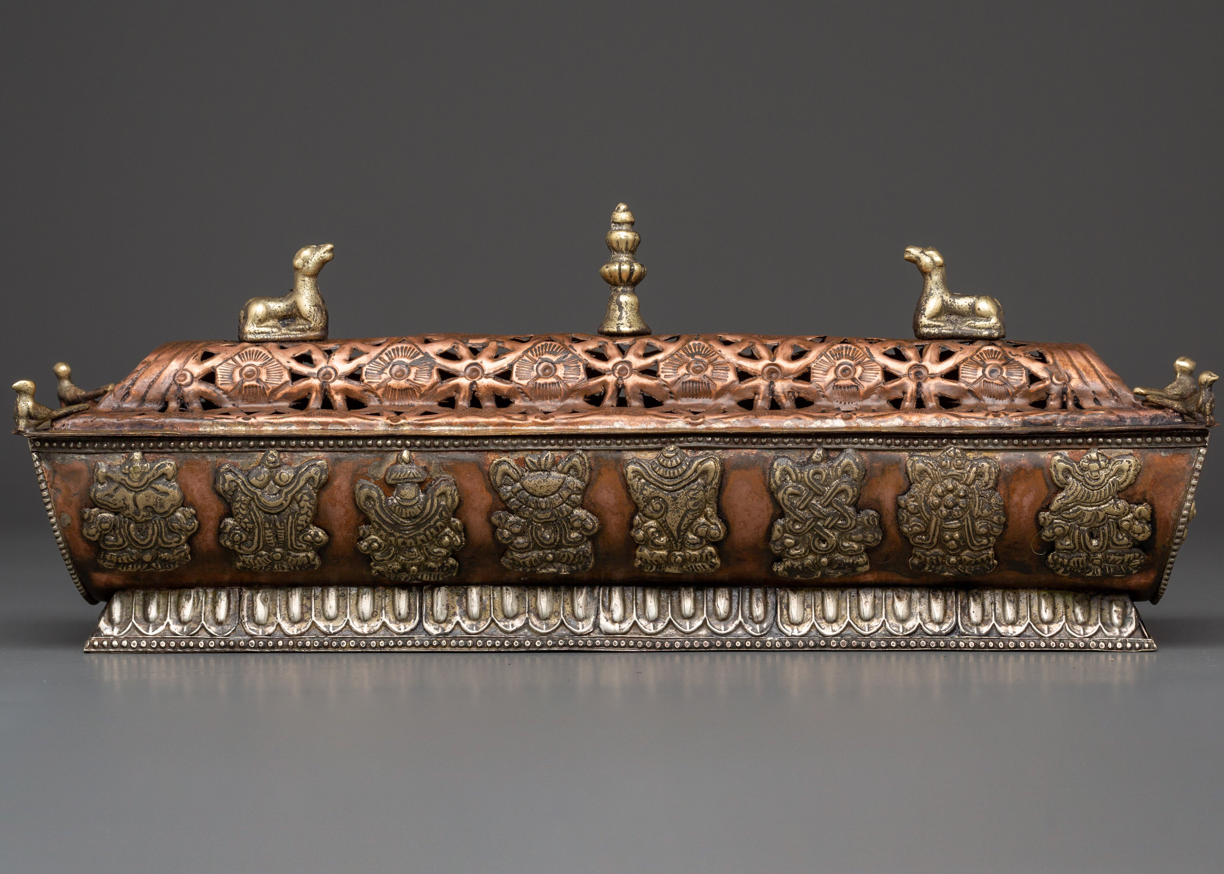 Handcrafted Himalayan Ritual Incense Burner | Brass & Copper Meditation Holder