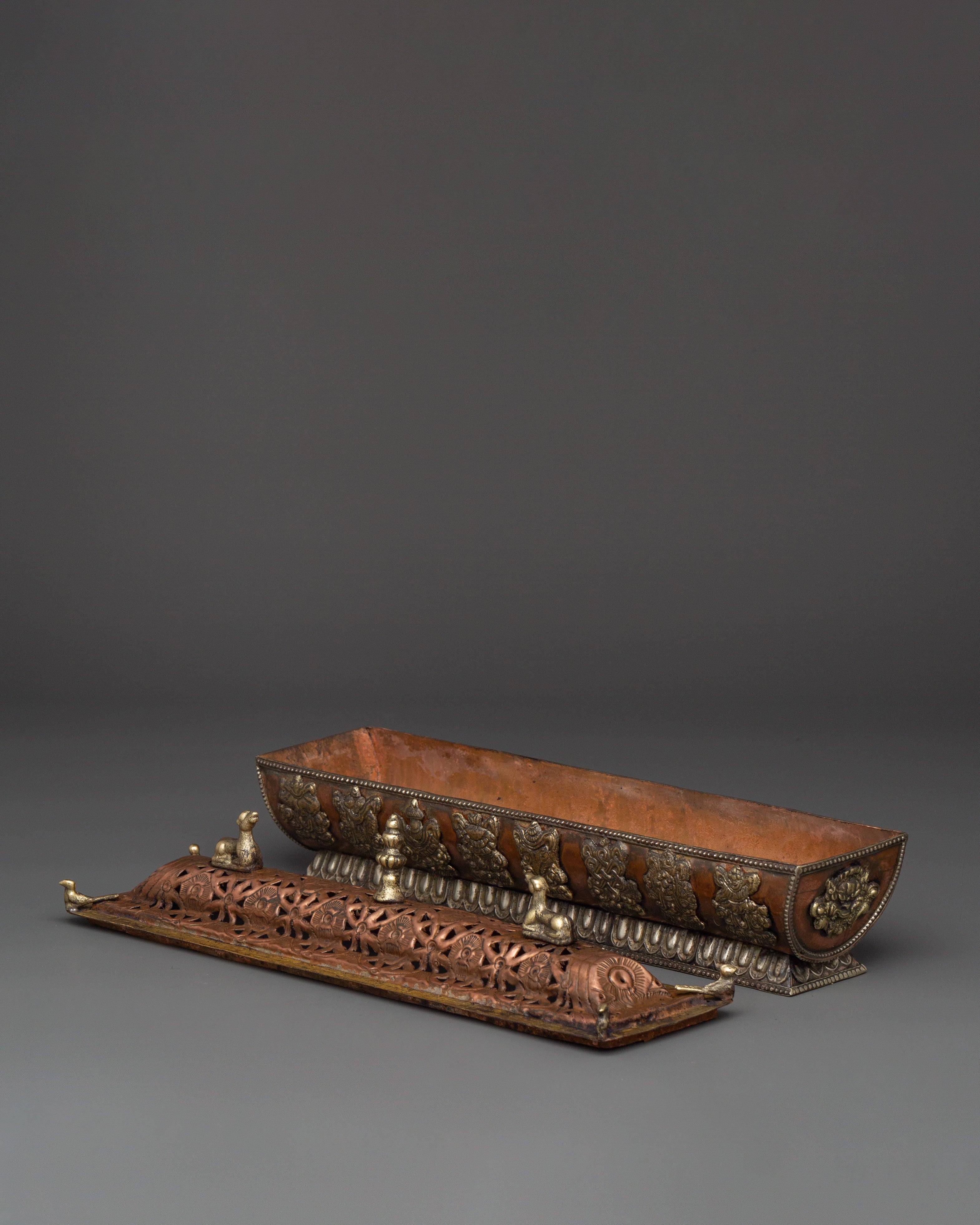 Handcrafted Himalayan Ritual Incense Burner | Brass & Copper Meditation Holder