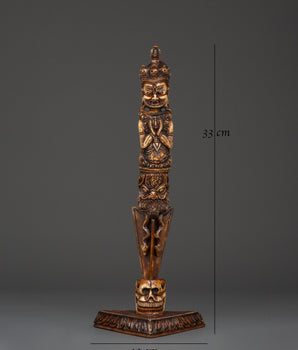 Handcrafted Vajrakila Buddhist Dagger | Ritual Phurba with Yak Bone