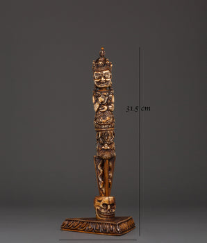 Wrathful Deity Phurba - Yak Bone Ritual Dagger
