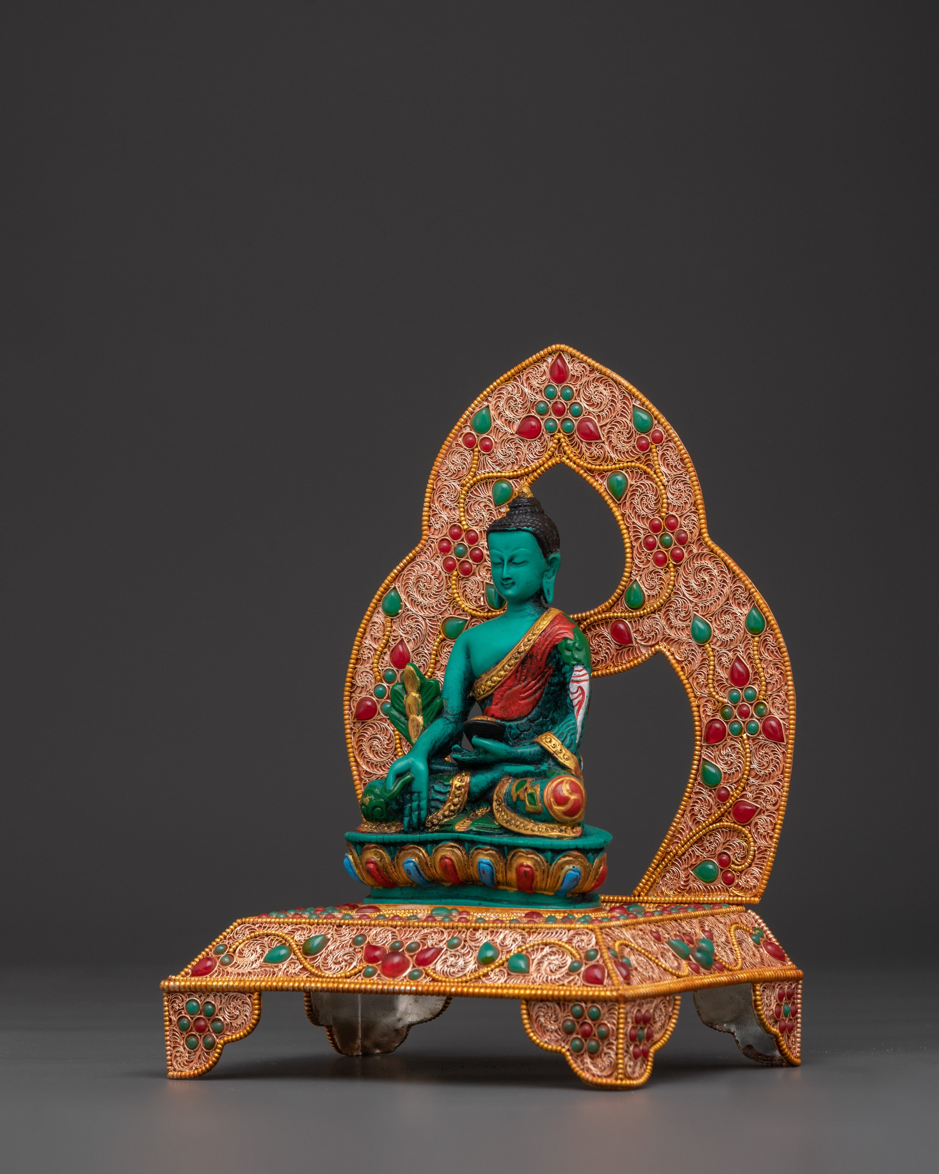 Spiritual Healing Buddha Copper Statue | Symbol of Wellness and Enlightenment