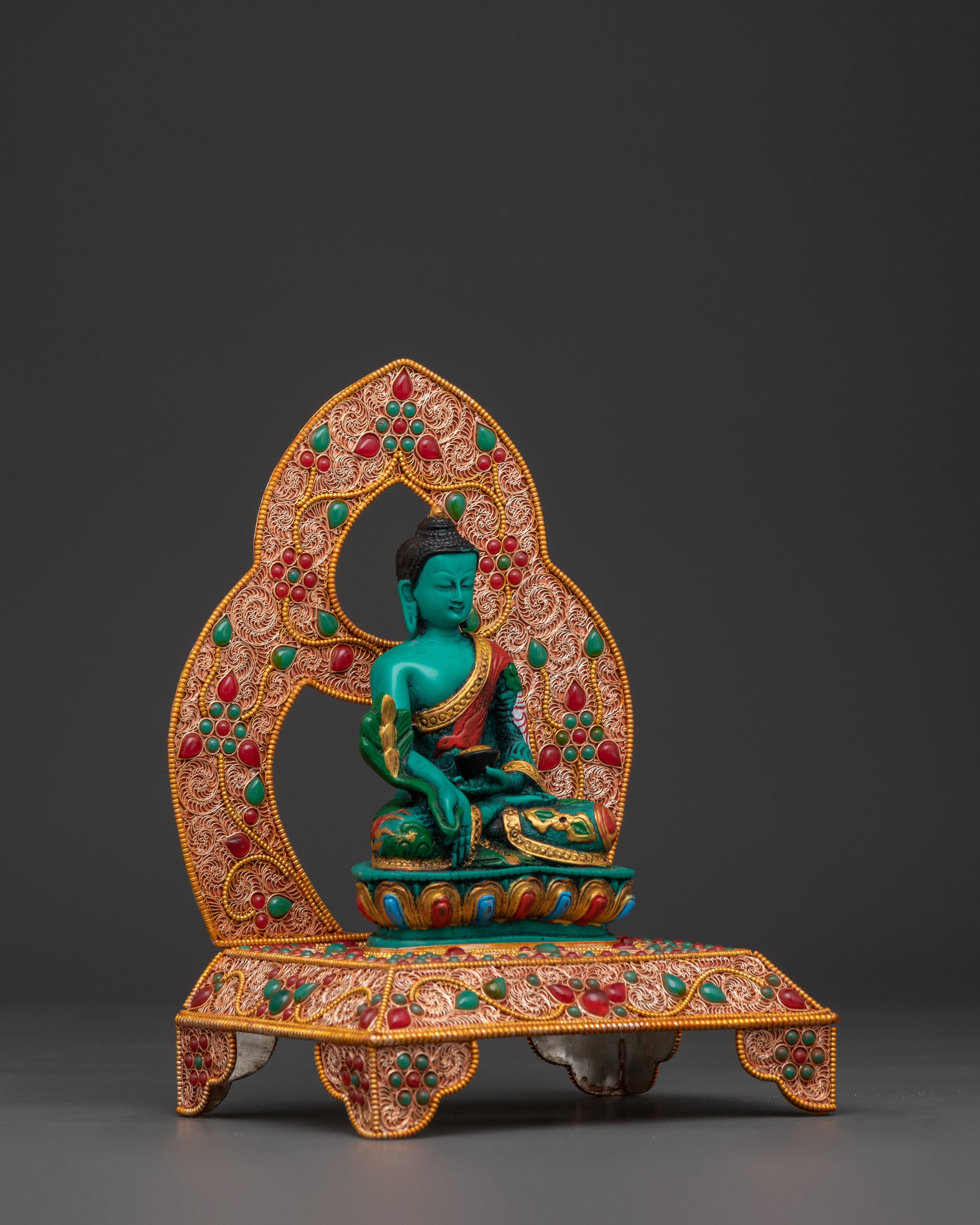 Spiritual Healing Buddha Copper Statue | Symbol of Wellness and Enlightenment
