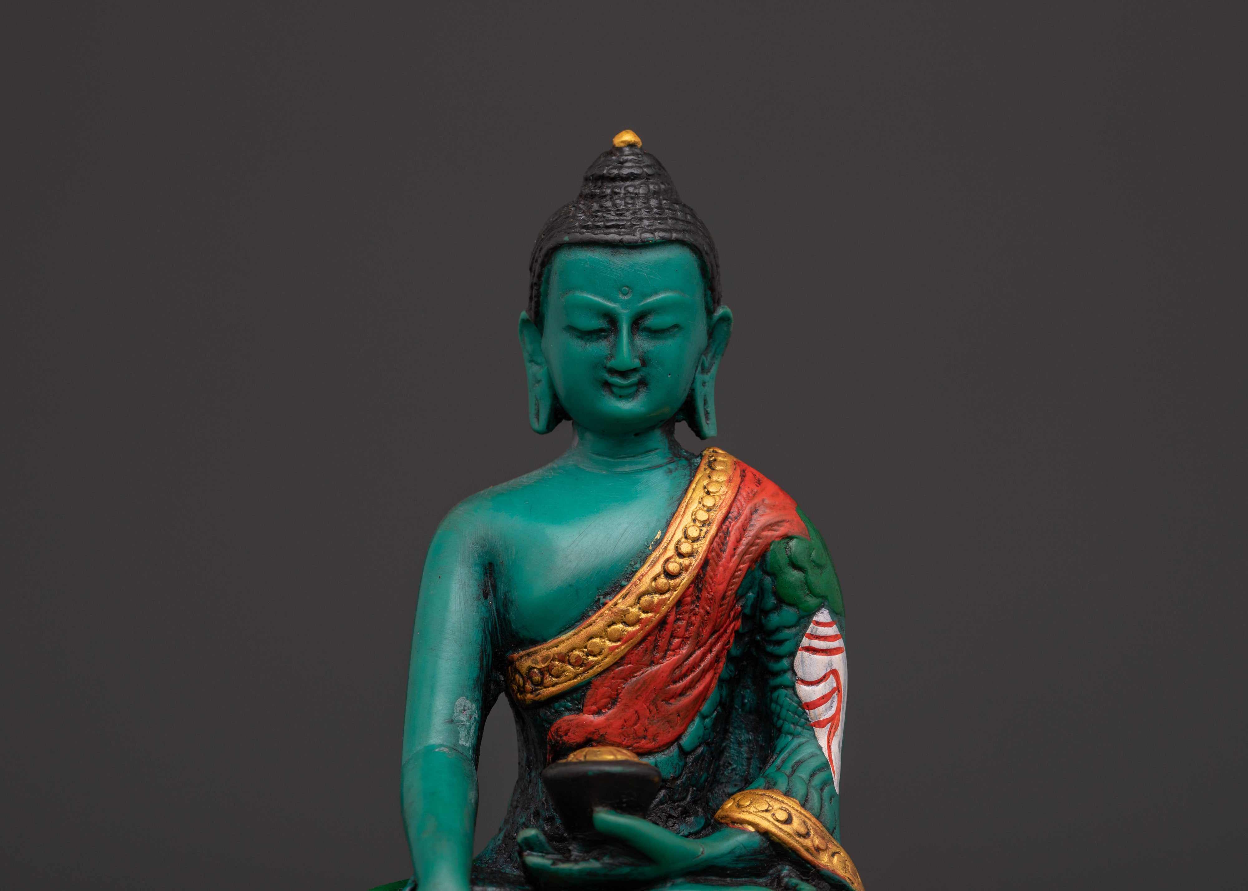 Shakyamuni Buddha Statue on Beautiful Throne | Handcrafted Sacred Sculpture