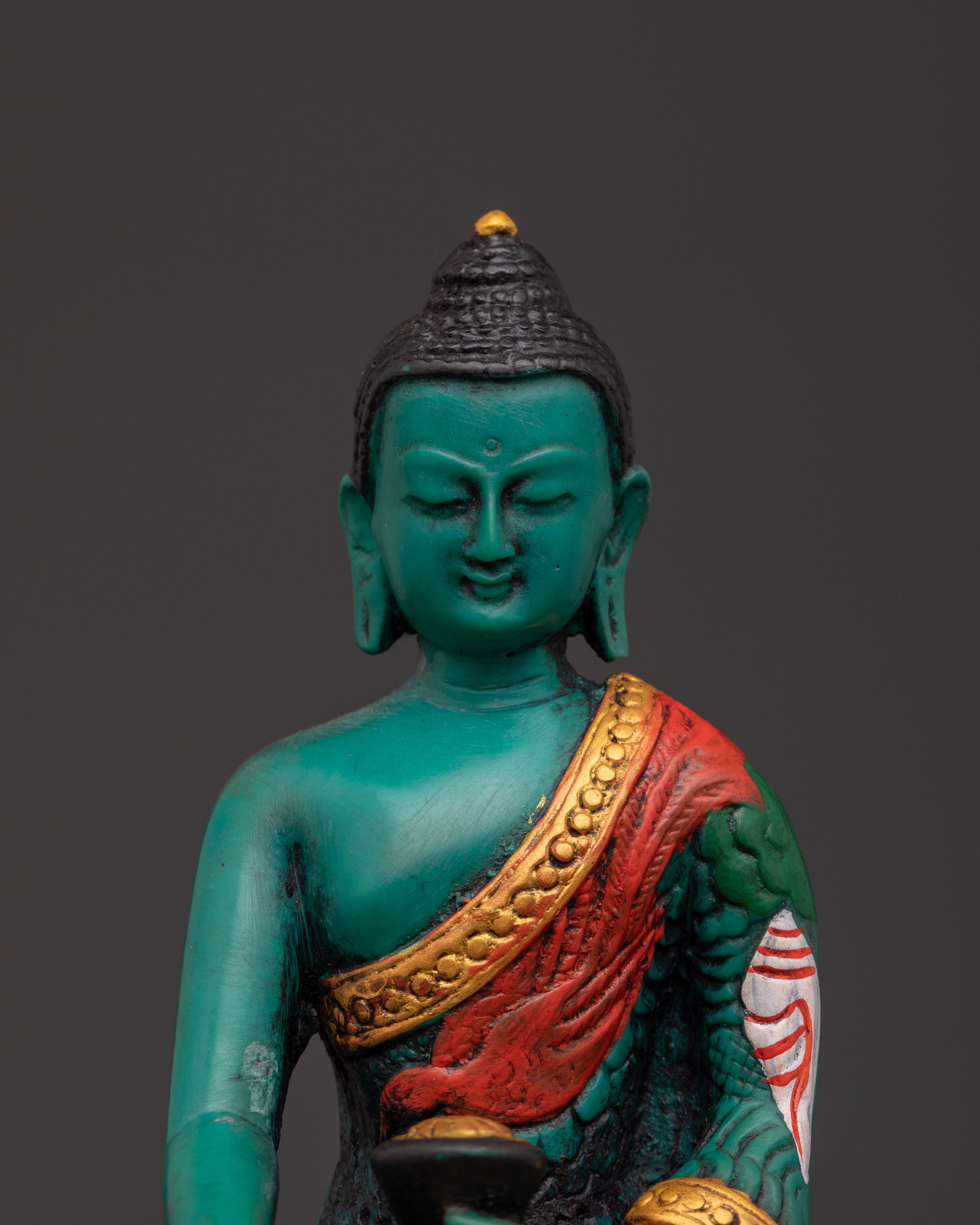 Shakyamuni Buddha Statue on Beautiful Throne | Handcrafted Sacred Sculpture
