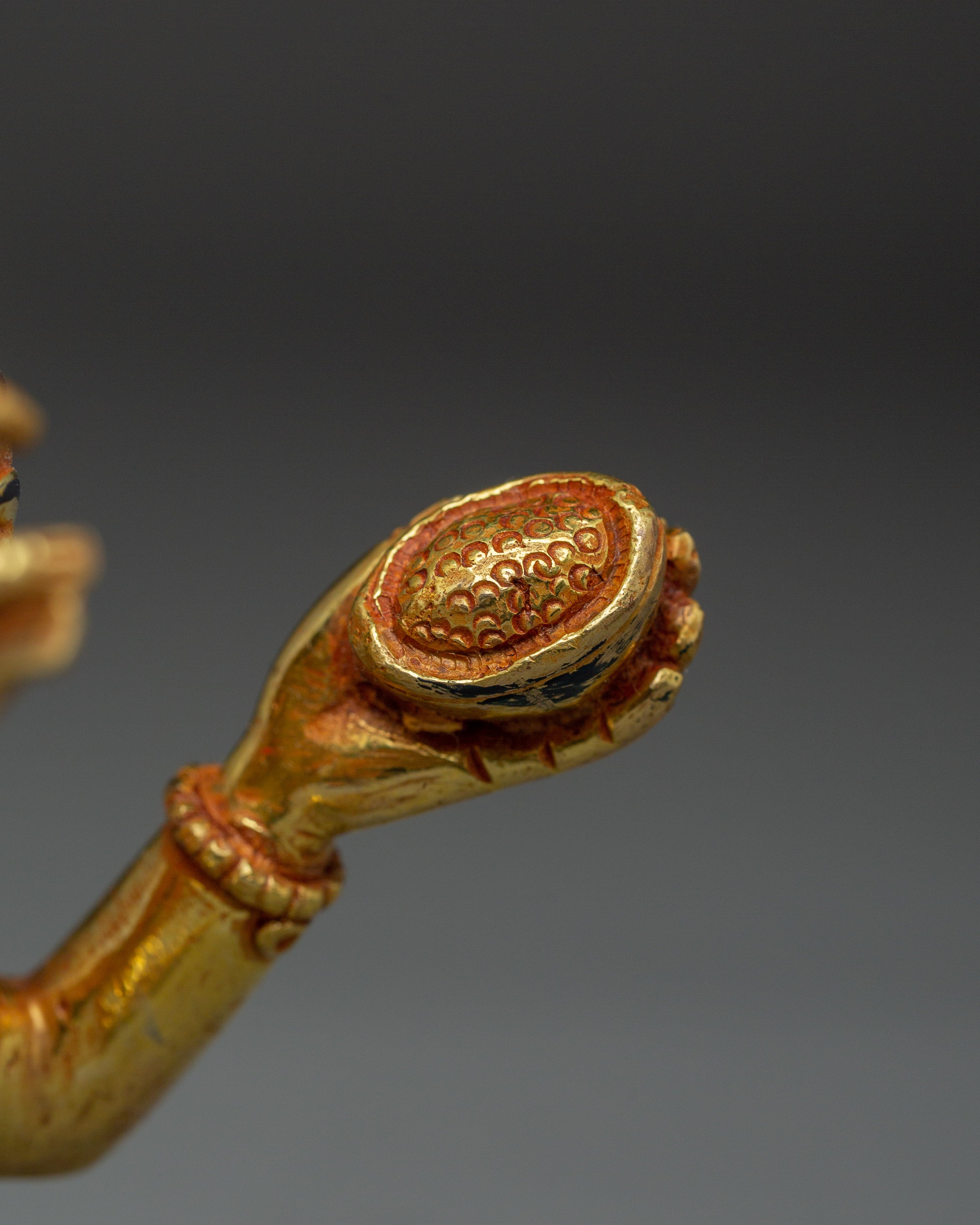 Varaha with Consort Statue | Handcrafted Gold Gilded Copper Vishnu Avatar