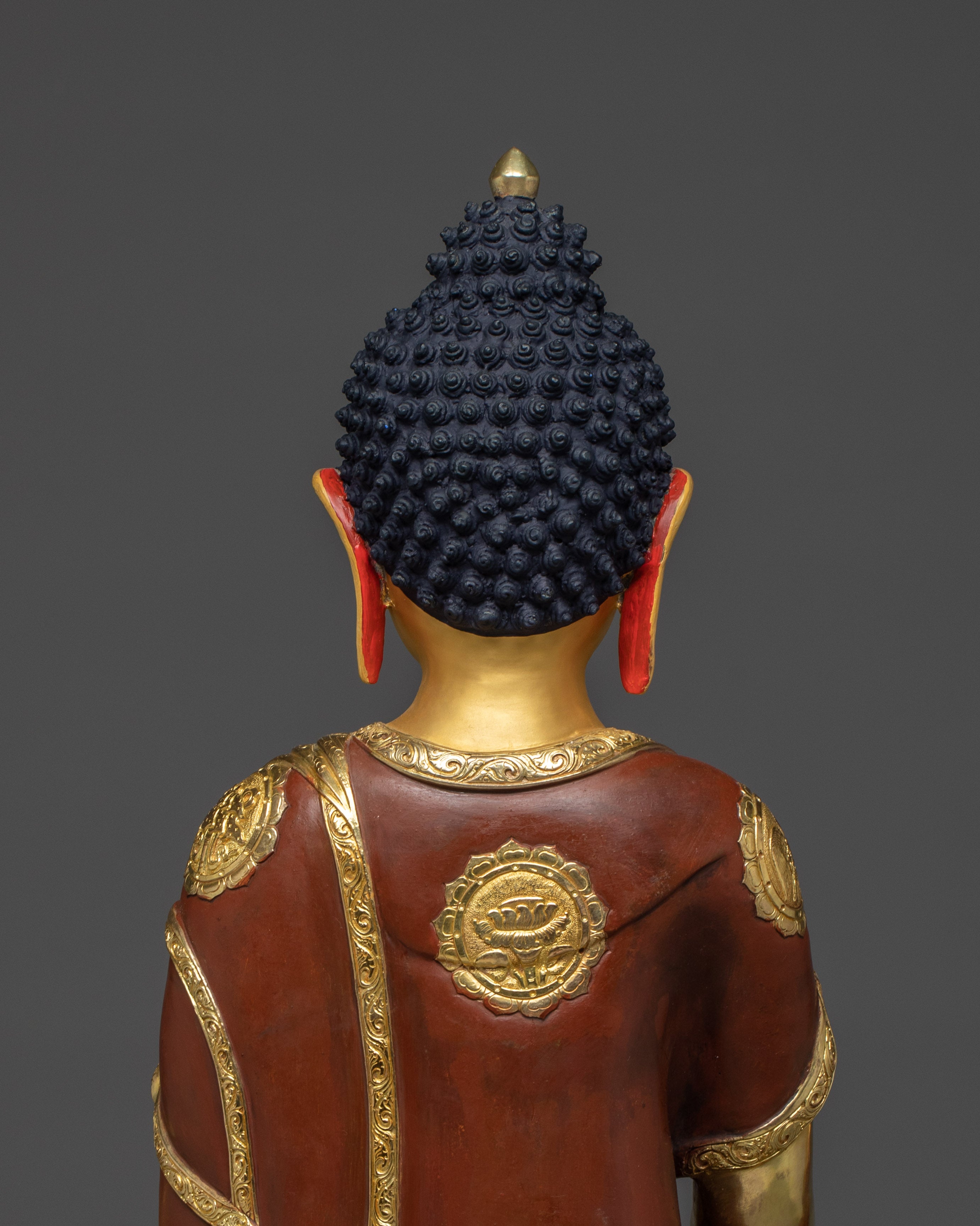 Authentic Tibetan Shakyamuni Buddha Statue | 24K Gold Plated Buddhist Sculpture