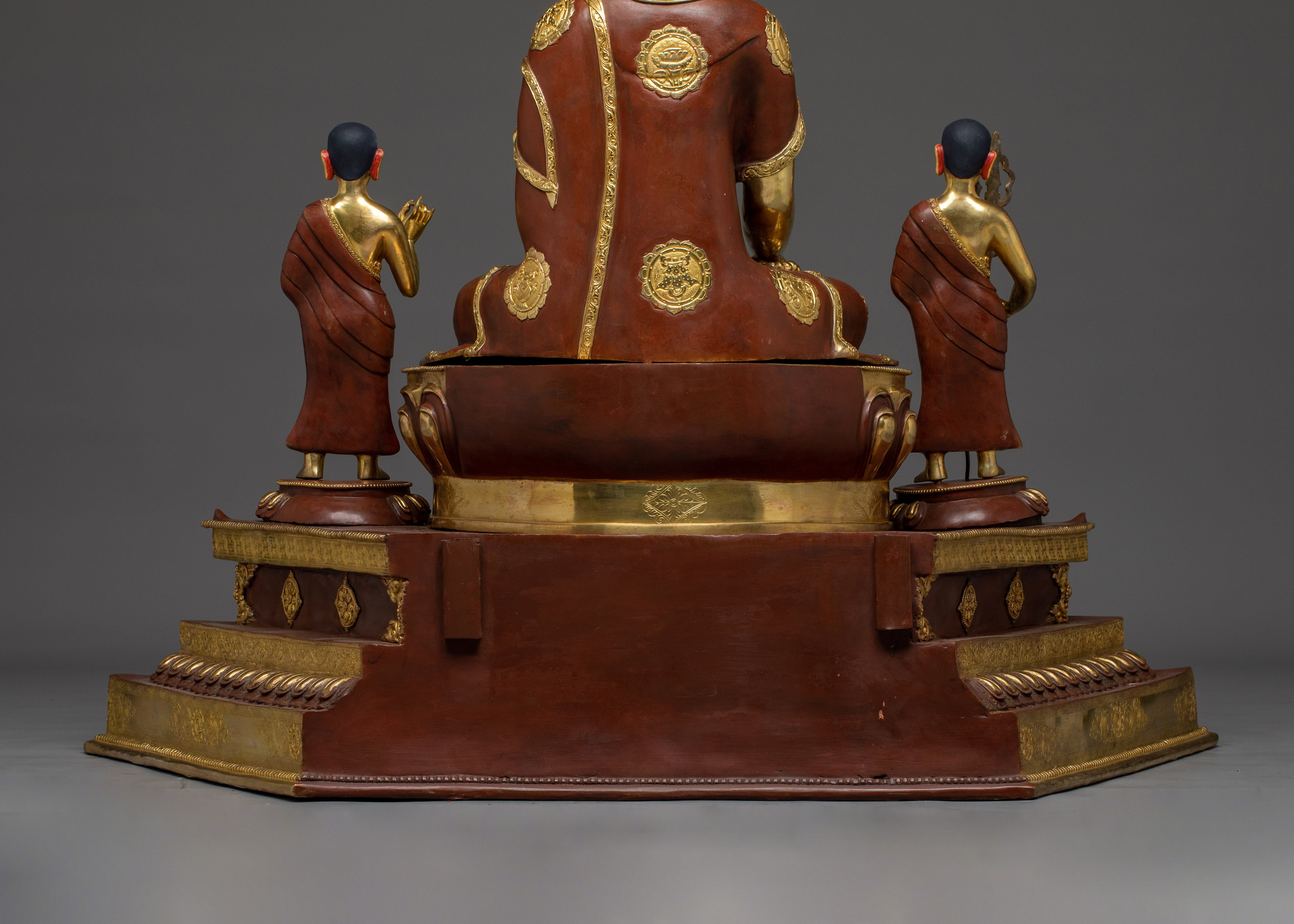 Authentic Tibetan Shakyamuni Buddha Statue | 24K Gold Plated Buddhist Sculpture