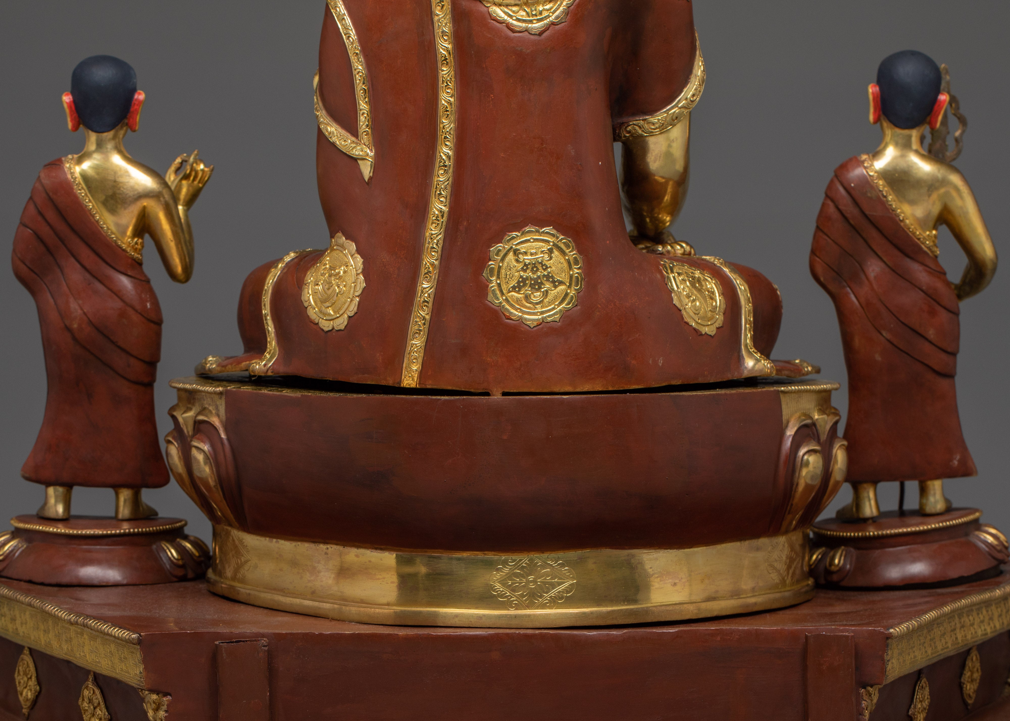 Authentic Tibetan Shakyamuni Buddha Statue | 24K Gold Plated Buddhist Sculpture