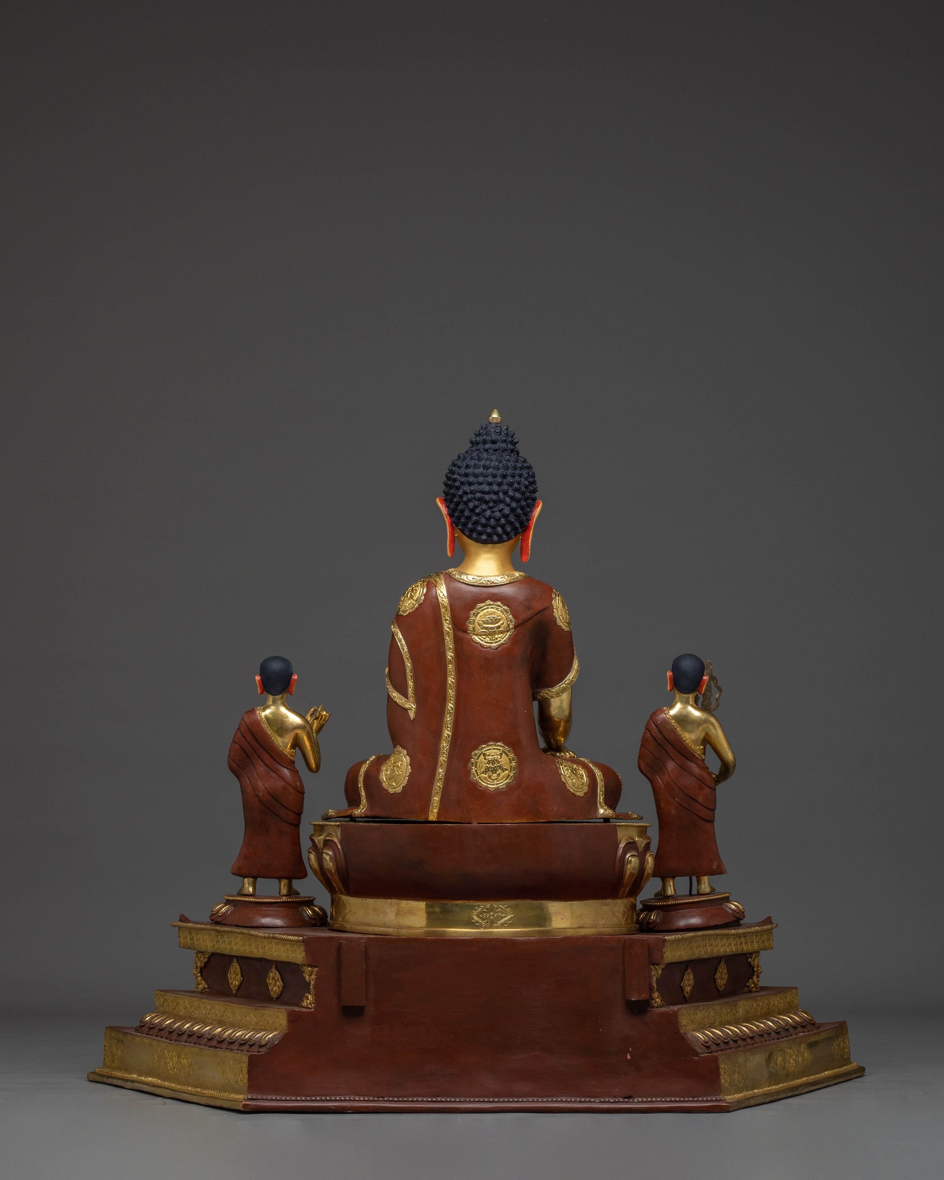 Authentic Tibetan Shakyamuni Buddha Statue | 24K Gold Plated Buddhist Sculpture