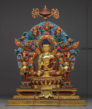 Authentic Tibetan Shakyamuni Buddha Statue | Sacred Buddhist Art