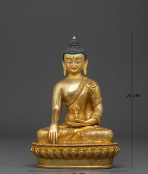 Mitrupa Buddha Figurine | Copper Body with Gold Plating