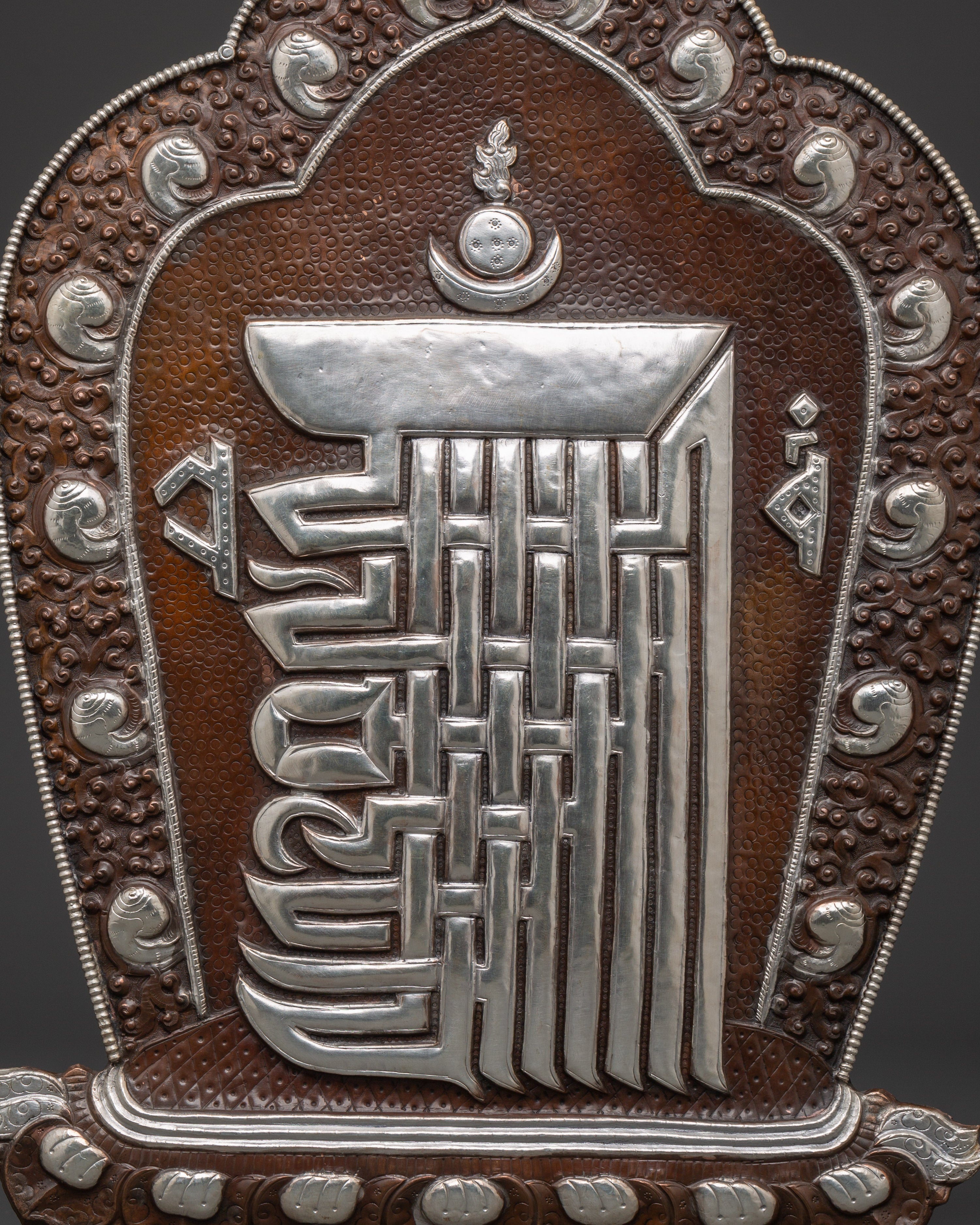 Handcrafted Buddhist Wall Plaque | Sacred Symbol Art