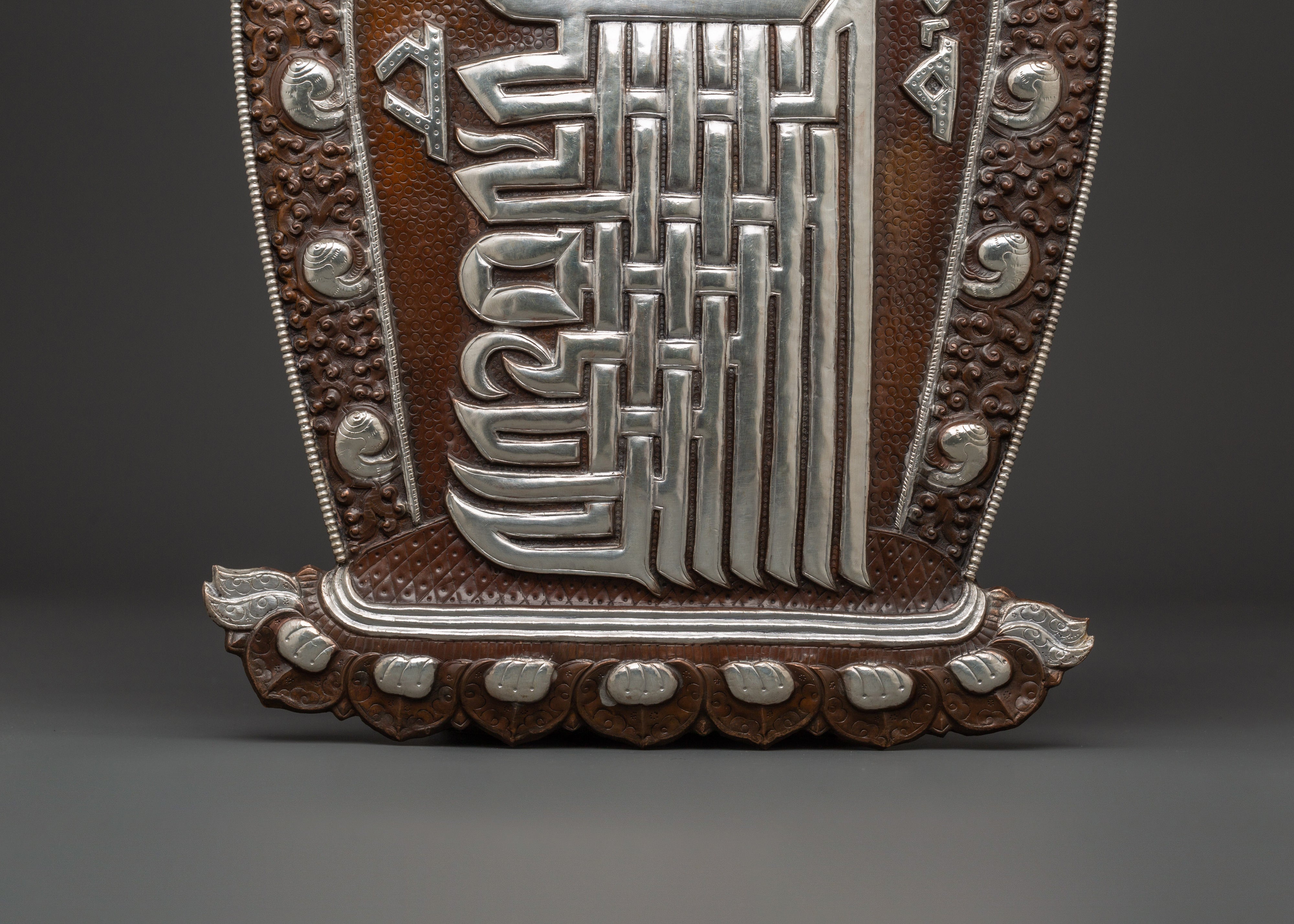 Handcrafted Buddhist Wall Plaque | Sacred Symbol Art